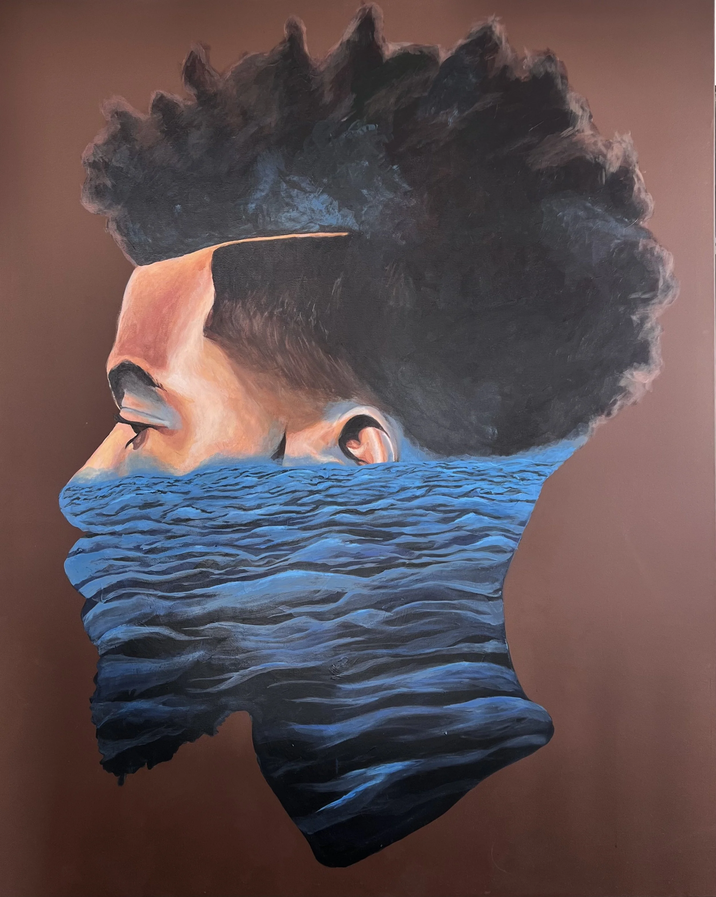 Submerged
48" x  48"
Acrylic on canvas
2023