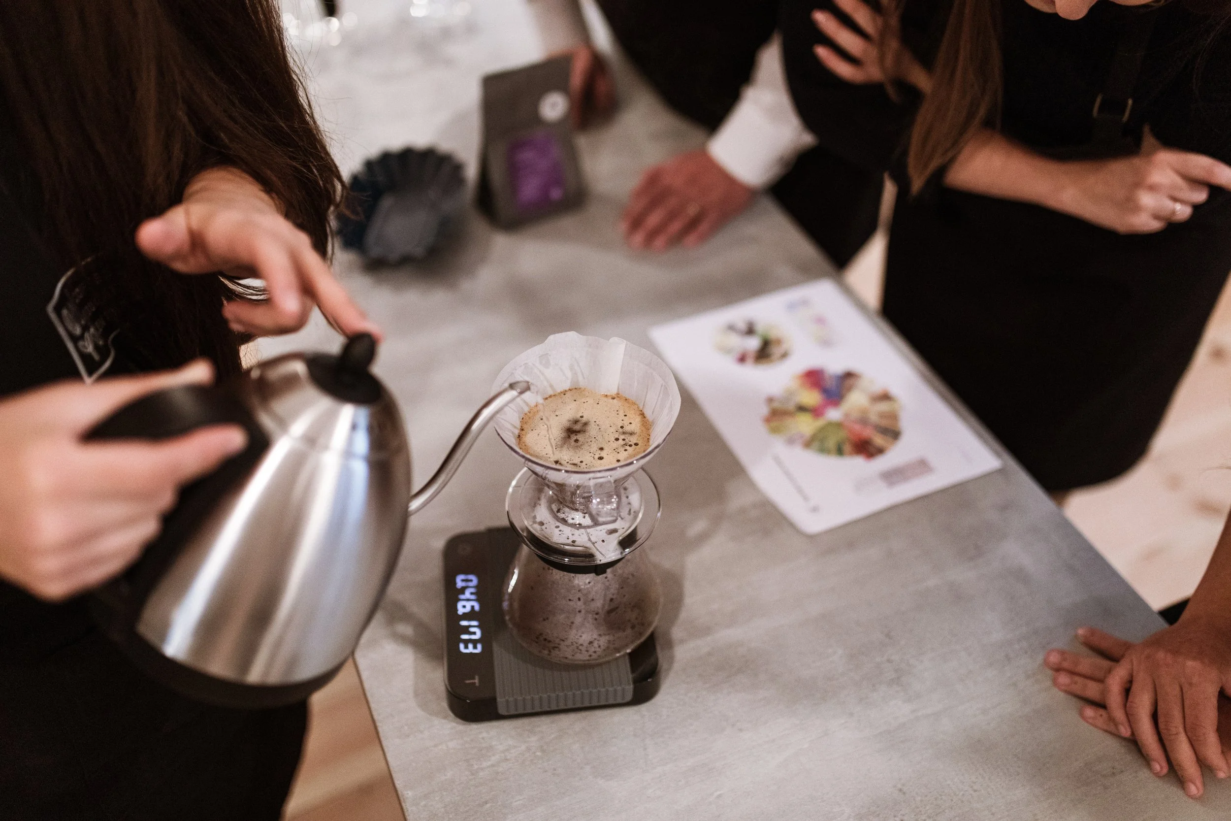 brewing filtercoffee V60