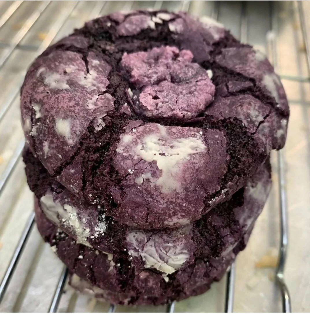 ube crinkle cookies by bukobakes
