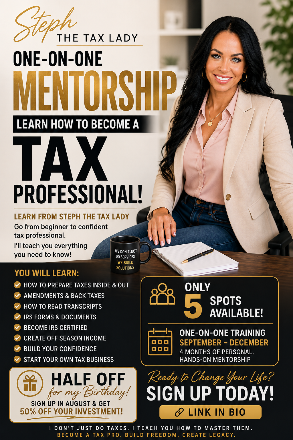 Personal 1-on-1 Mentorship with Steph the Tax Lady