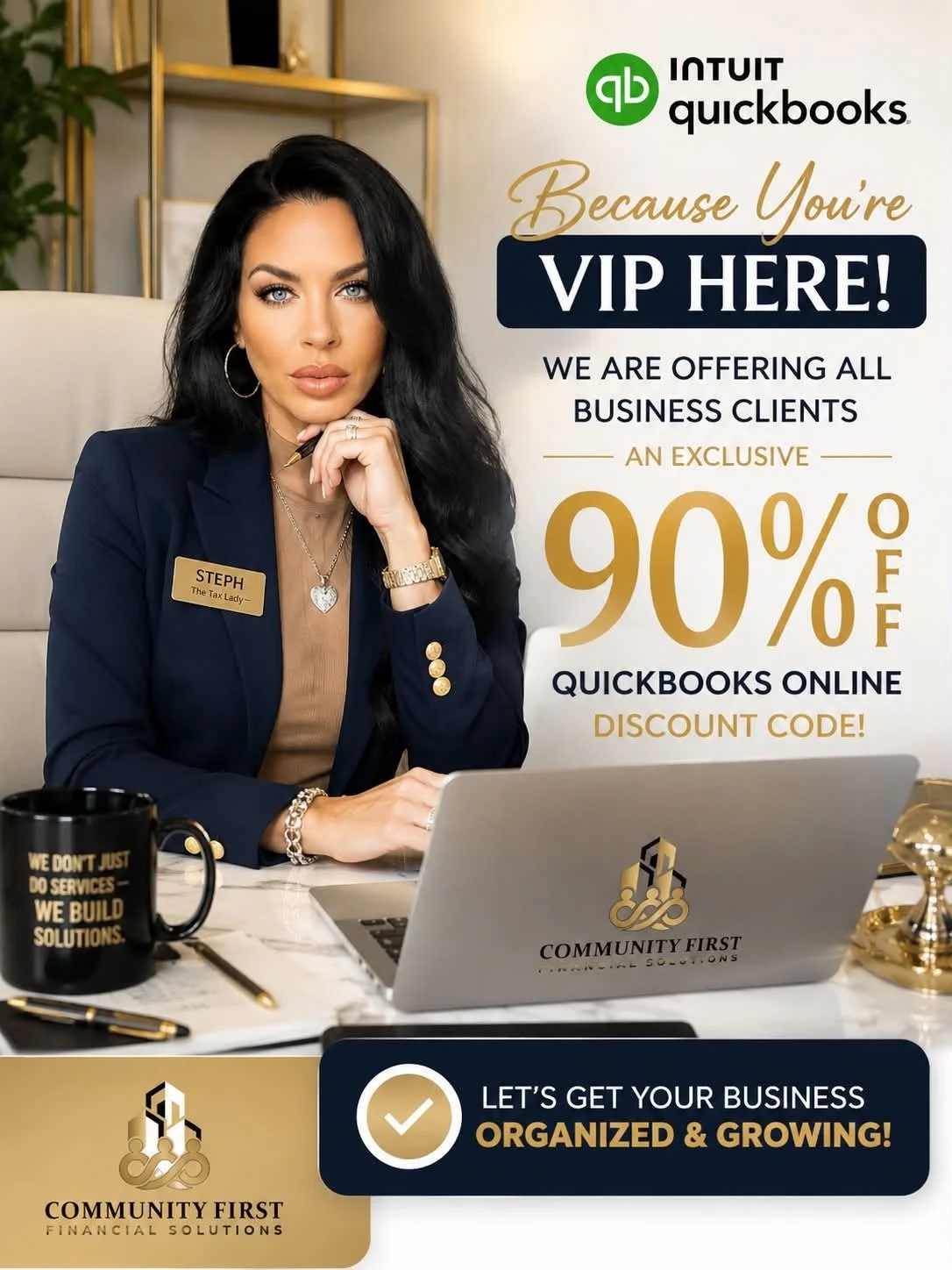 Community 1st Business Clients: Save 90% on QuickBooks Online 💻📊