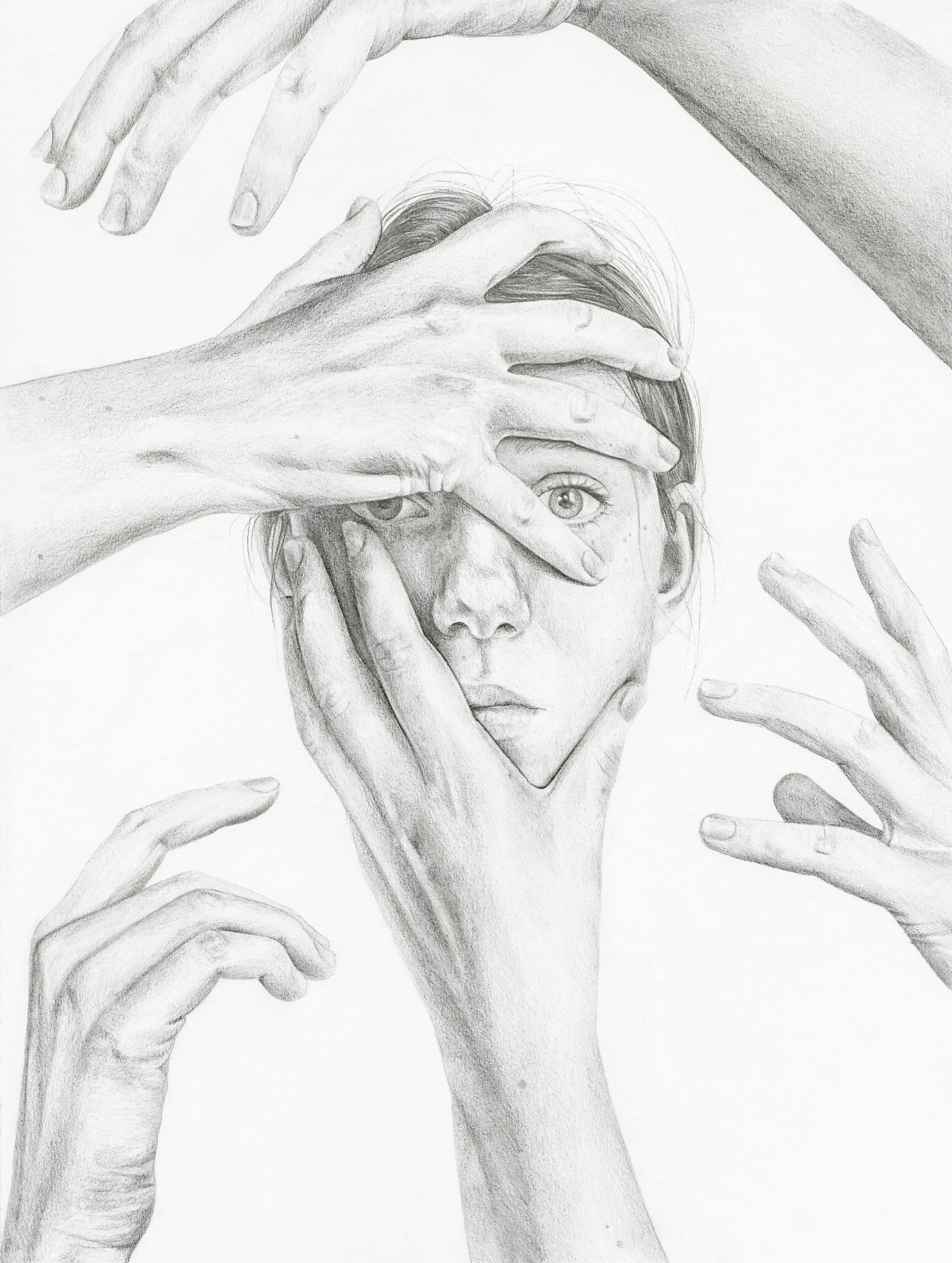 Don't Touch (2020). Graphite on paper. 
