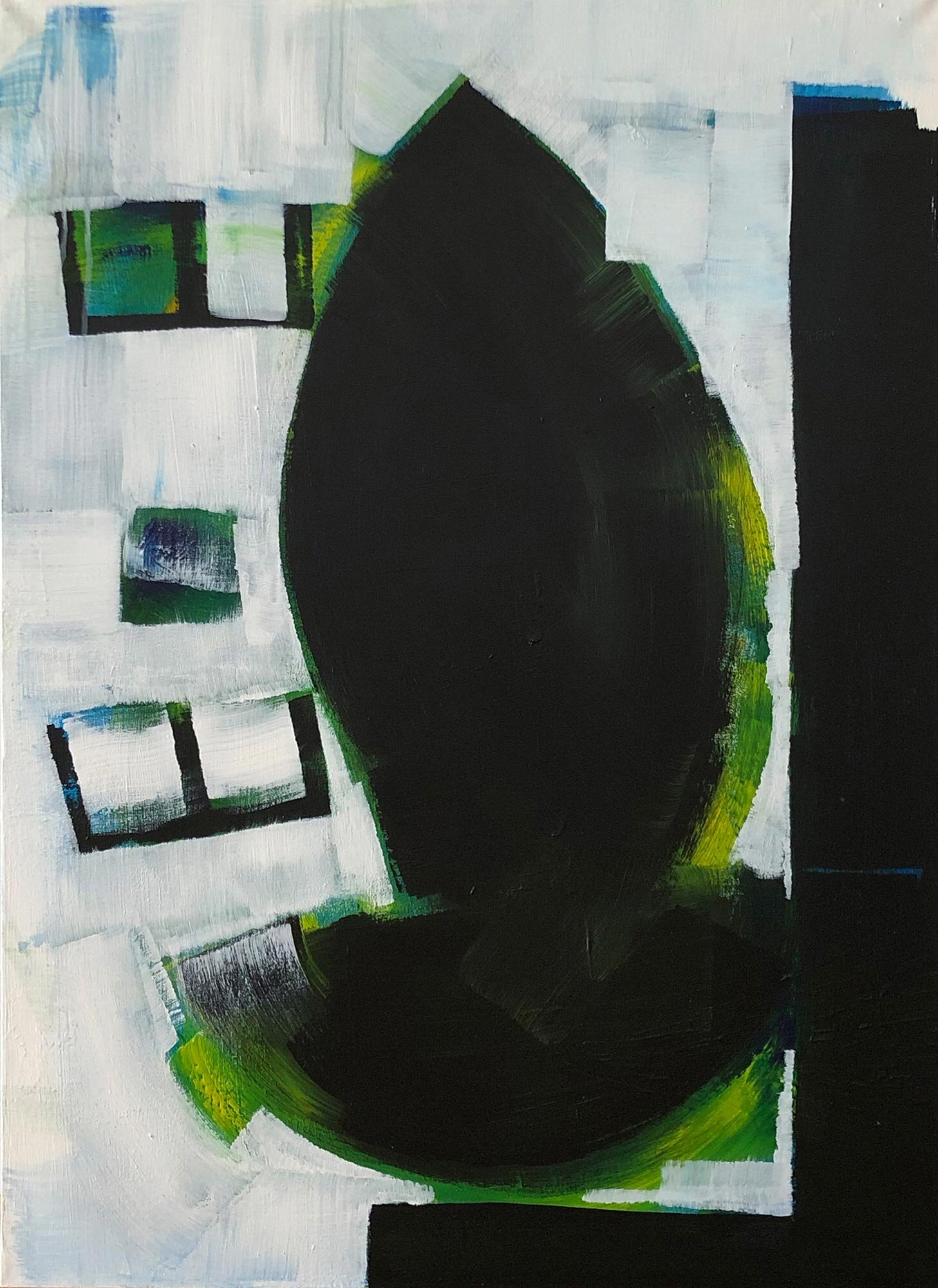 On Ice. 2020. Acryl auf Leinwand. 100 x 70 cm.