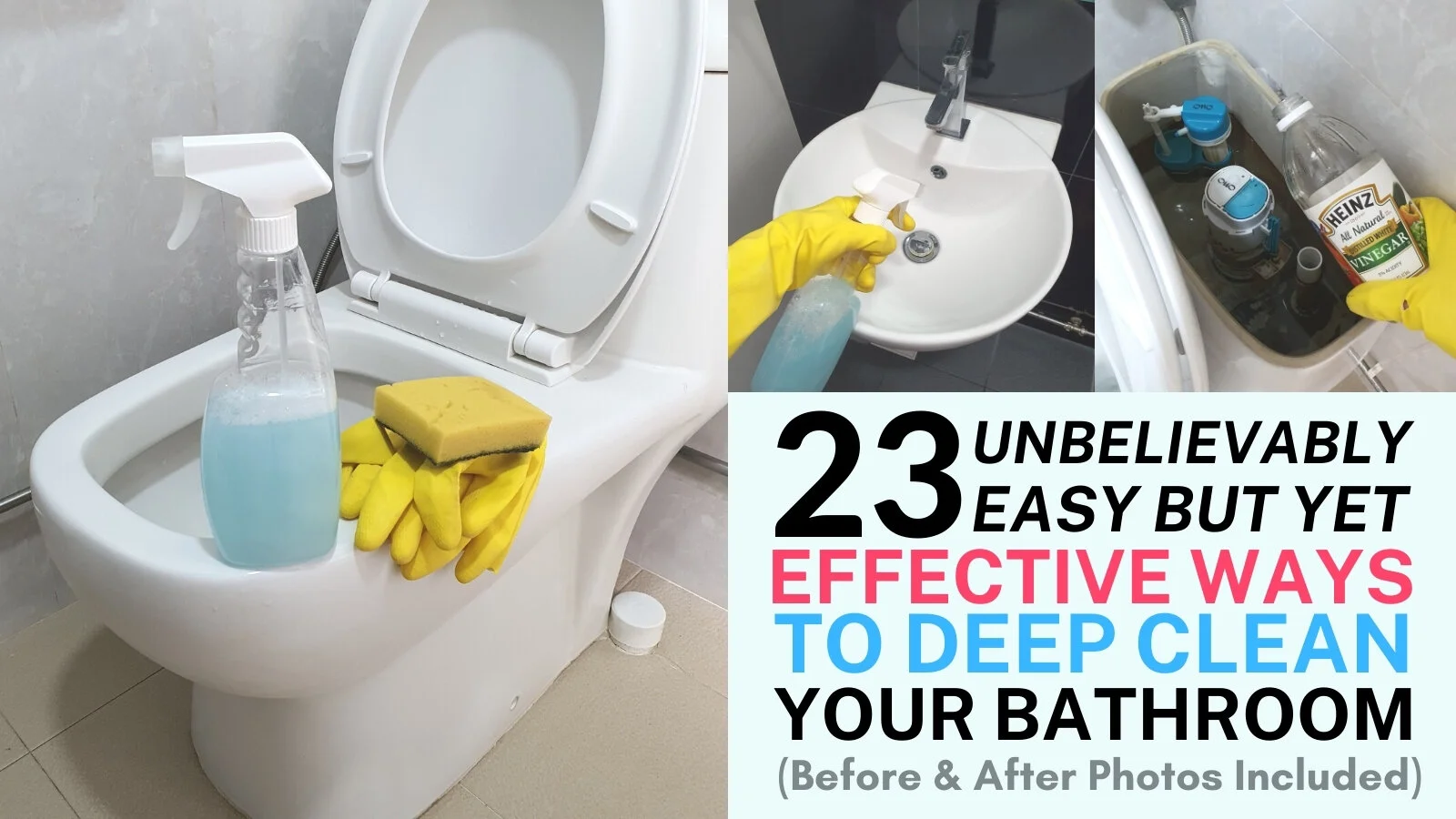 23 Unbelievably Easy Yet Effective Ways To Deep Clean Your Bathroom (Before & After Photo Included!)