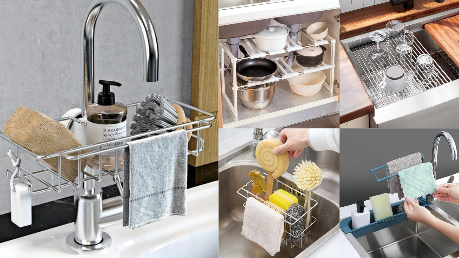 Declutter And Increase Countertop Space With These 11 Amazing Sink Organizers