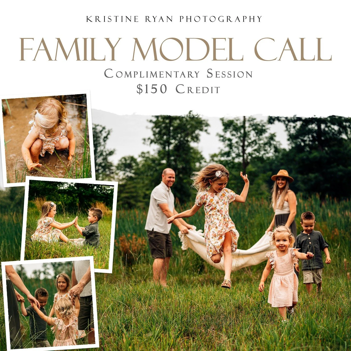 Looking a few families to help showcase an updated portfolio and try out some new styling.

* Sessions will be over the next month or so.
* Sessions will be held outdoors, a little before sunset.
* Willing to be styled.

*Link in bio for more info an