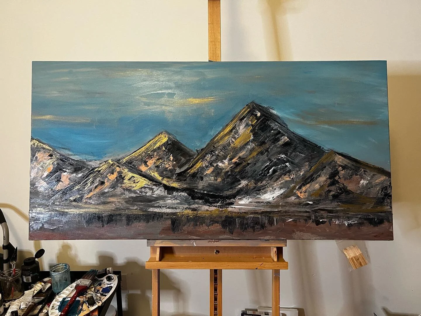 .
.
Vulnerability
.
Is a mountain.
.
.
.
🏔🧗&zwj;♀️
.
.
#mountain #acrylic #art #create #painting #spatula #igdaily #igartists 
.
For sale 
.