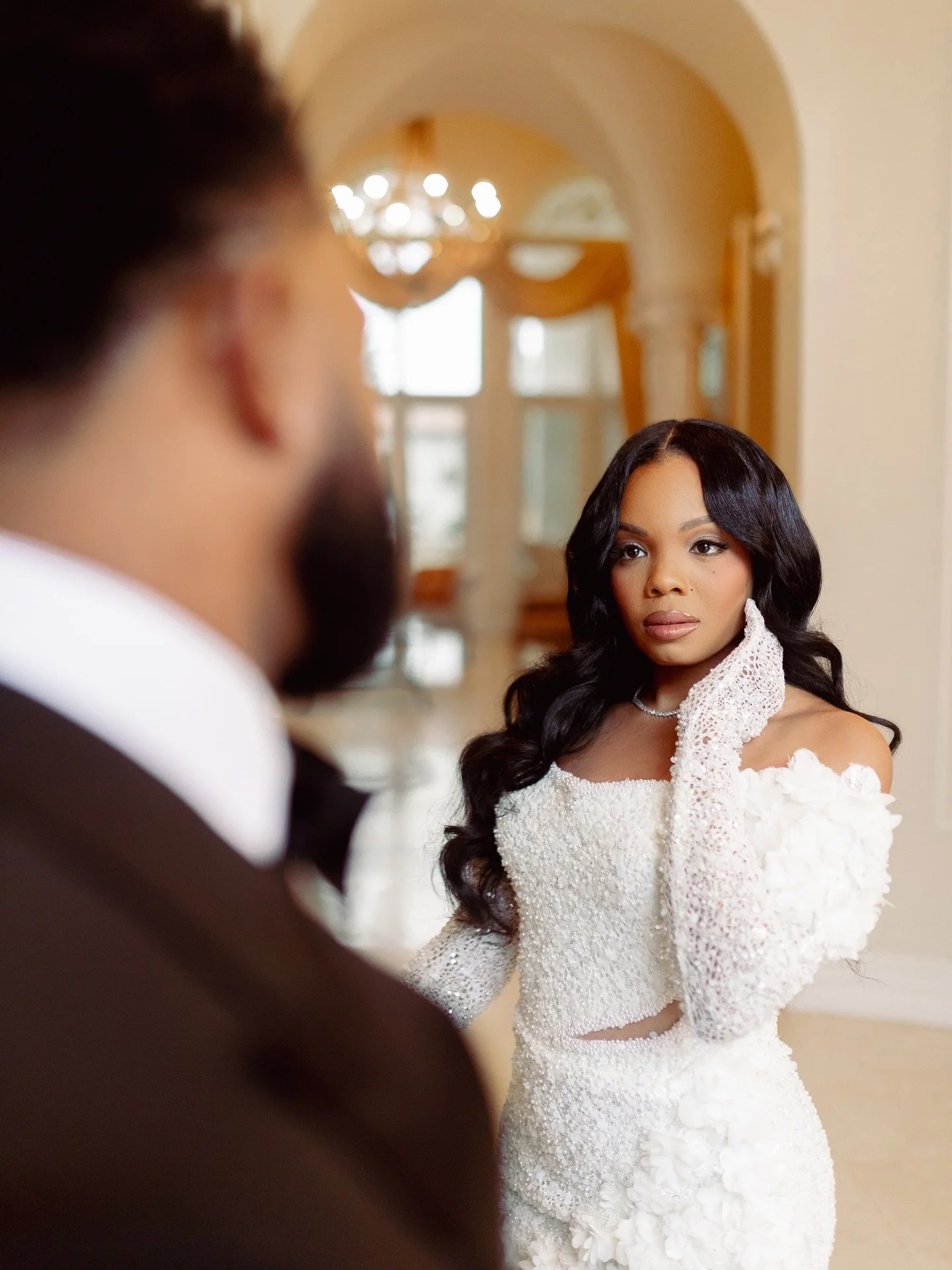 Eyes set on you 💍 
&mdash;
Photographer- @photosbyreem
Videographer- @irisfilmsatl
Hairstylist- @kfive_
MUA- @mua_ttt_tia
Wedding Planner- @lcdevents
Location- Gem Mansion Miami

Look #1: 
White Dress- @gentianaberishaofficial 
Shoes- @renecaovilla
