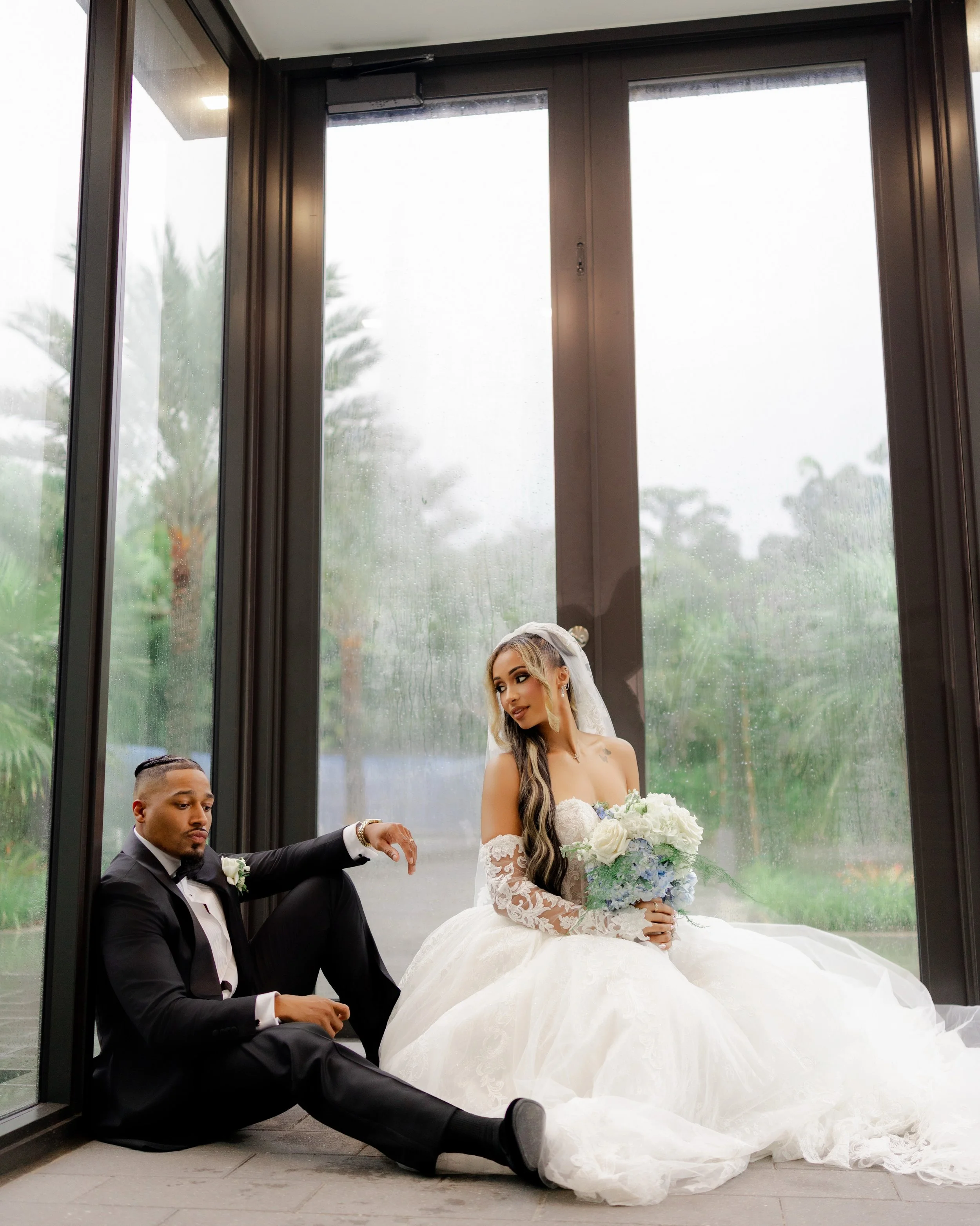 A love worth fighting for. 
&mdash;
Photographer: @photosbyreem
Planner: @palmperfectevents
Videography: @videosbyreem&nbsp;&nbsp;
Dress: @theorybridalhouse
Tux: @suitsupply
Hair/Make-Up on Bride: @aprilmichellejaquez
Hair/Make-Up on Bridal Party and