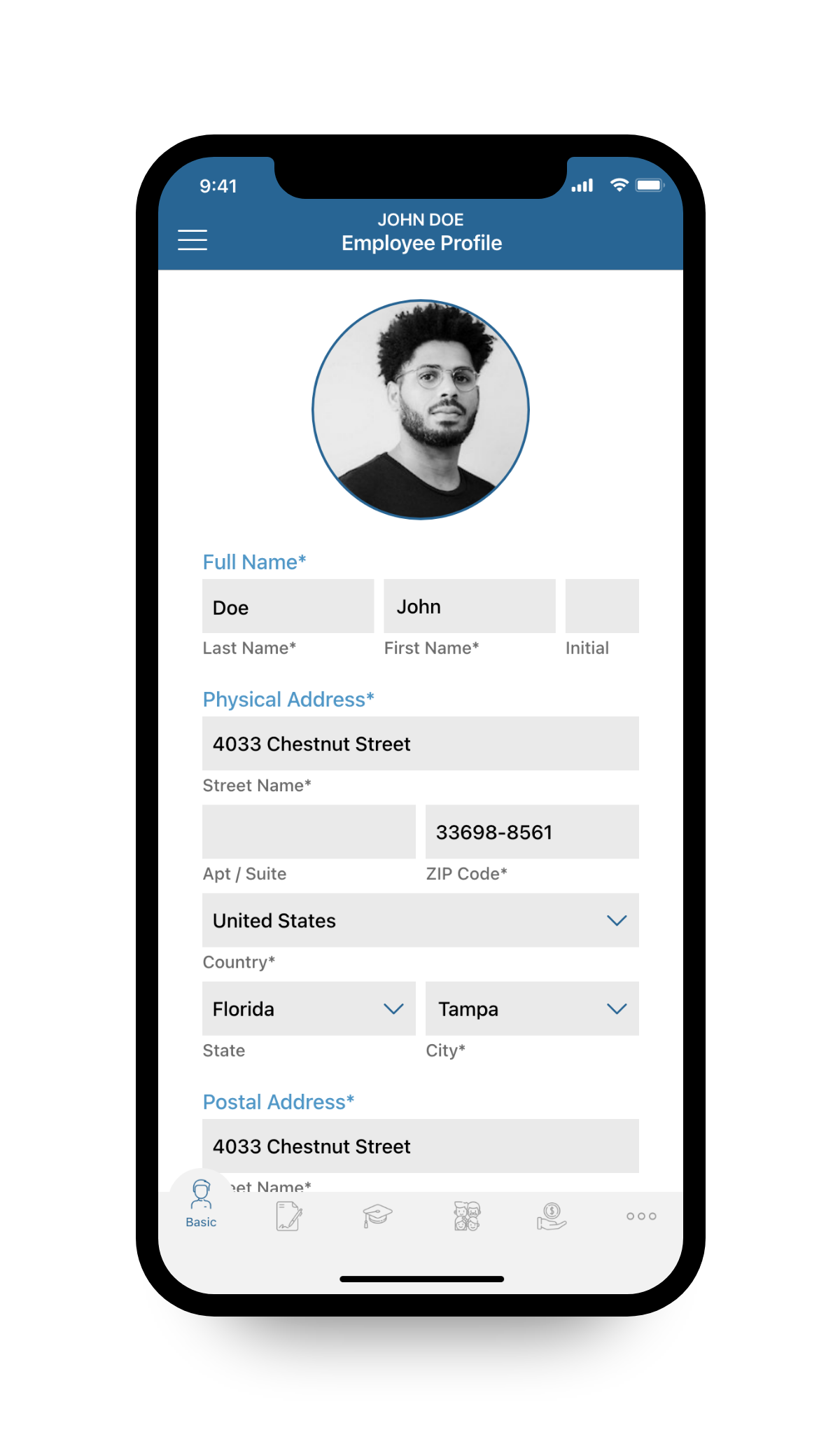 Employee Profile, Contact Information