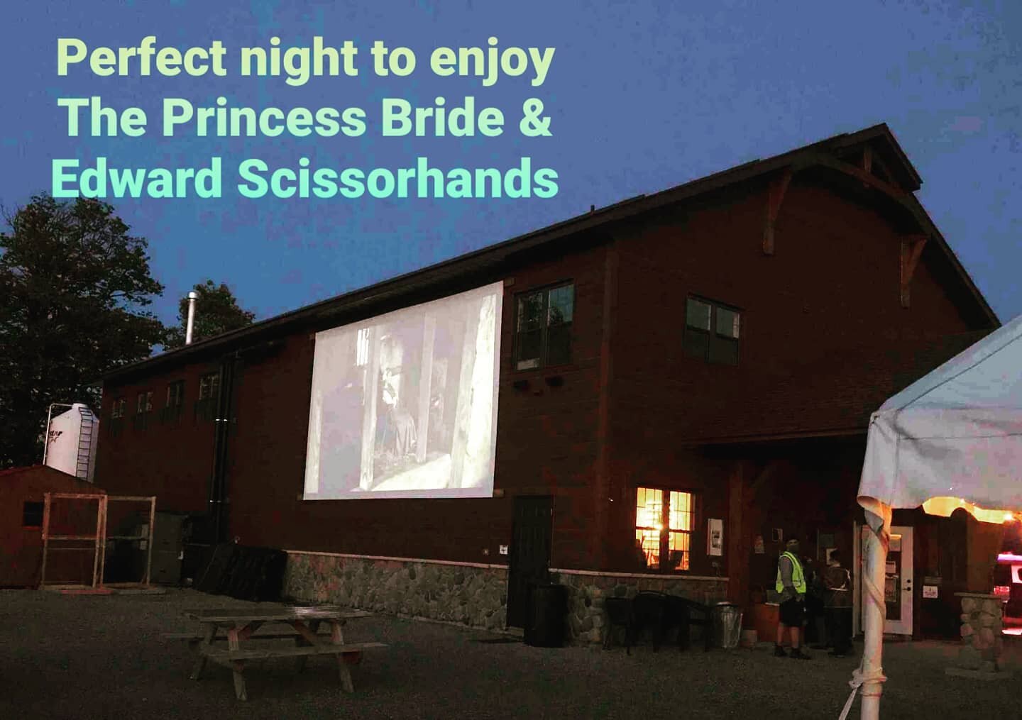 Look at The Little Pit Drive-In for future films as tonight is sold out! 
.
.
.
.
#driveinmovies #haliburton #craftbrewery #craftbeer #theprincessbride #edwardscissorhands #ontariocraftbeer #onhighlands #supportlocal #buycloseby