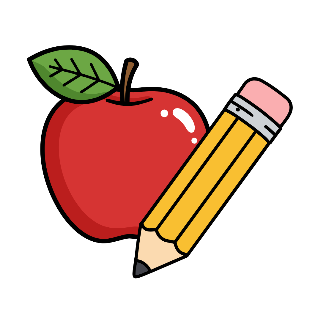 Apple and School Pencil