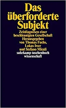 Buchcover mit dem Titel 'Das überforderte Subjekt' in gelber Schrift auf blauem Hintergrund