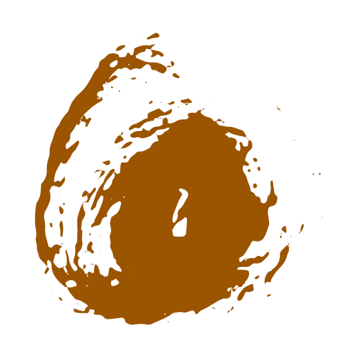 Abstrakte braune Farbklecks-Illustration auf schwarzem Hintergrund
