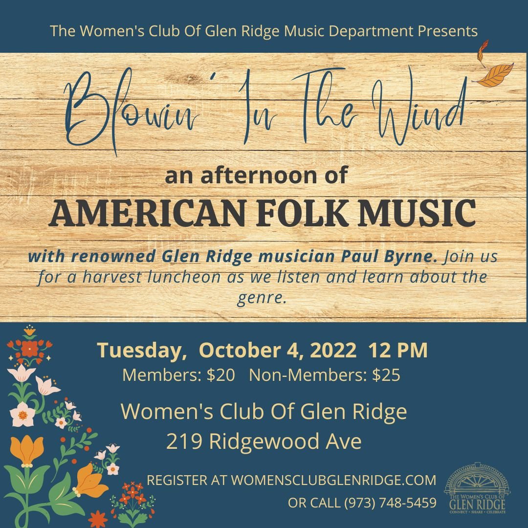 American Folk Music — Women's Club of Glen Ridge