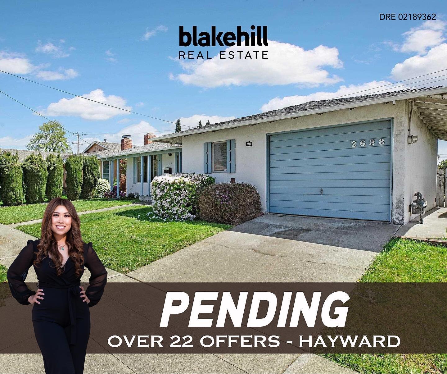 P E N D I N G 🌟 : A huge congratulations to our agent, Ashley Su! She was able to get her clients offer accepted on this Hayward home AND beat out a total of 22 other offers! 🏆 She continues to impress us everyday and we&rsquo;re blessed to have he