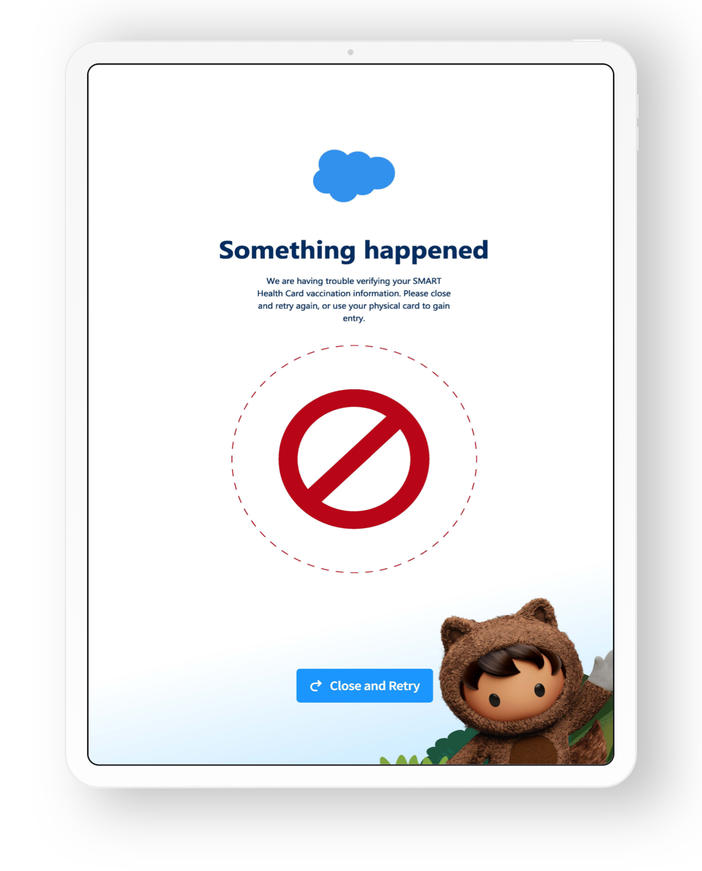 Post scan - Rejected (user needs to provide card to guardian to gain entry