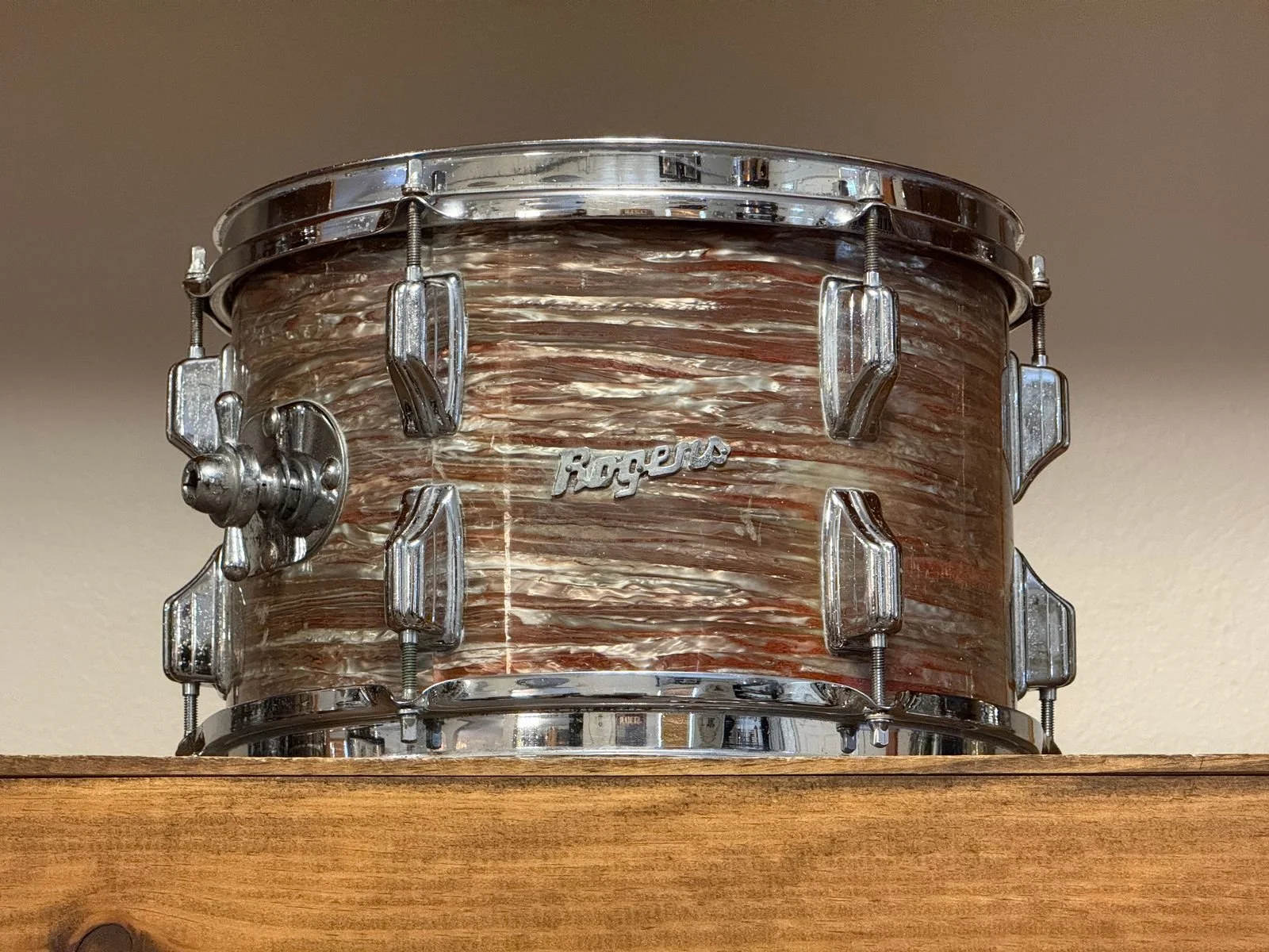 Rogers 12" Pink Strata Pearl Rack Tom 8x12 Powertone Fullerton