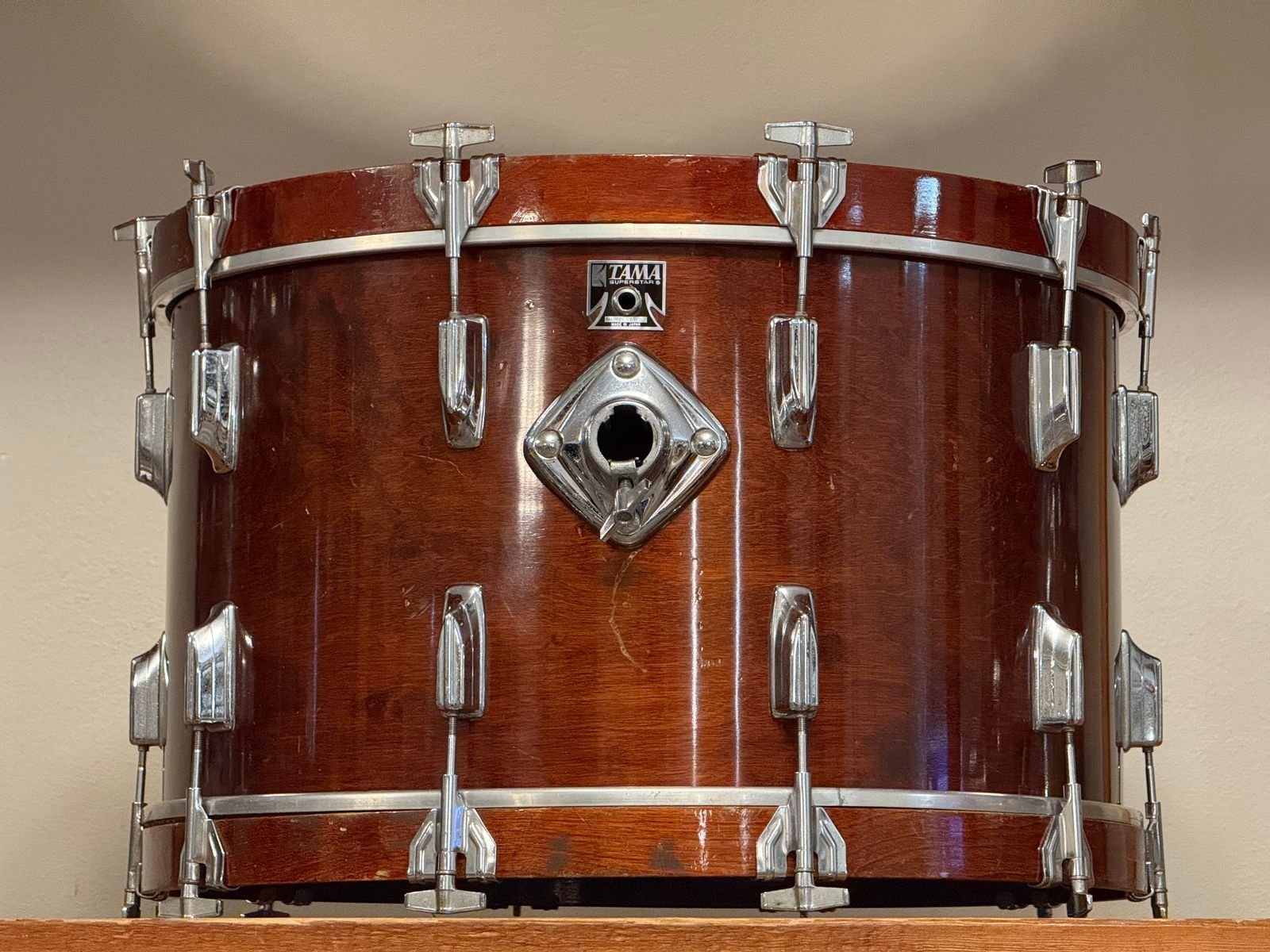 1980's Tama Superstar 24" Super Mahogany 14x24 Bass Drum