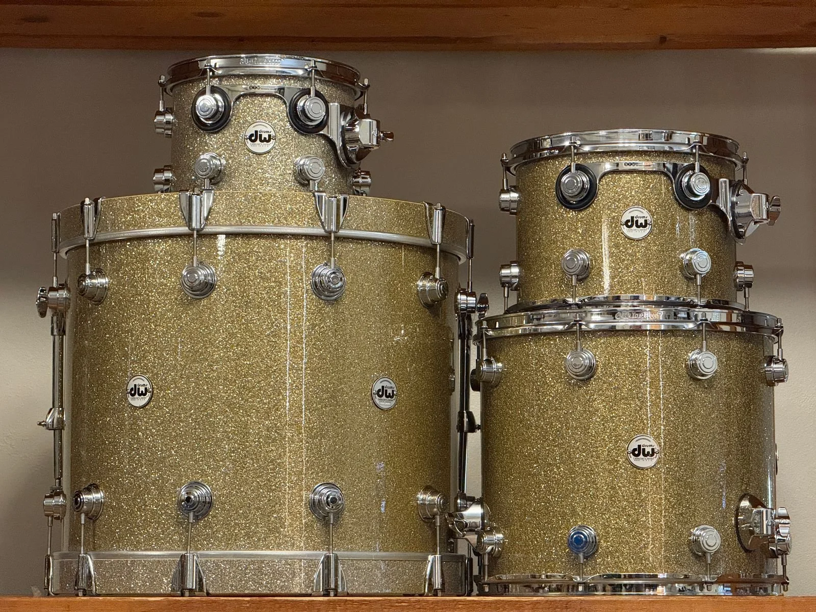 DW Collector's Maple Broken Glass 18x22 8x10 9x12 14x16 Drum Kit