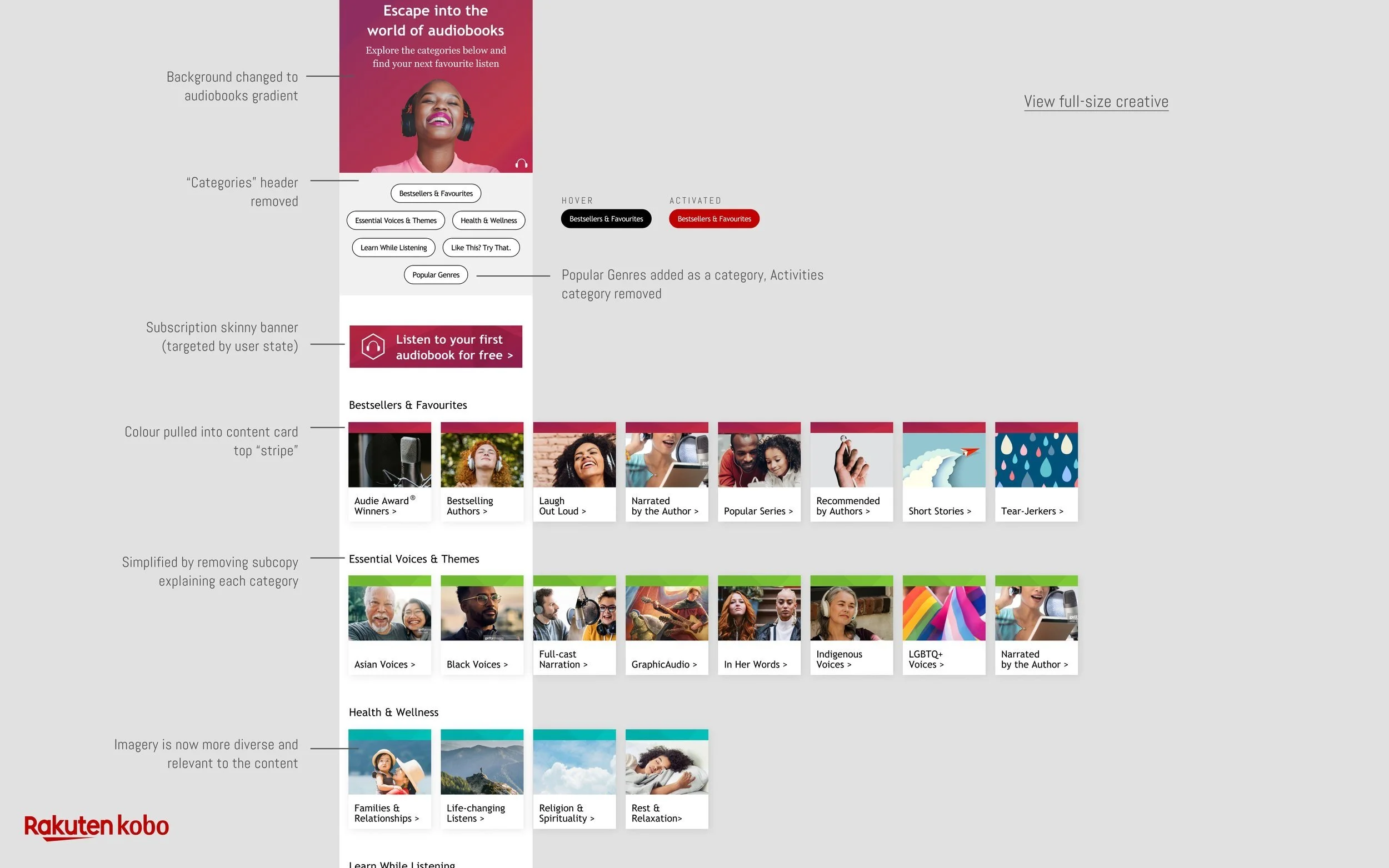 Design improvements on mobile