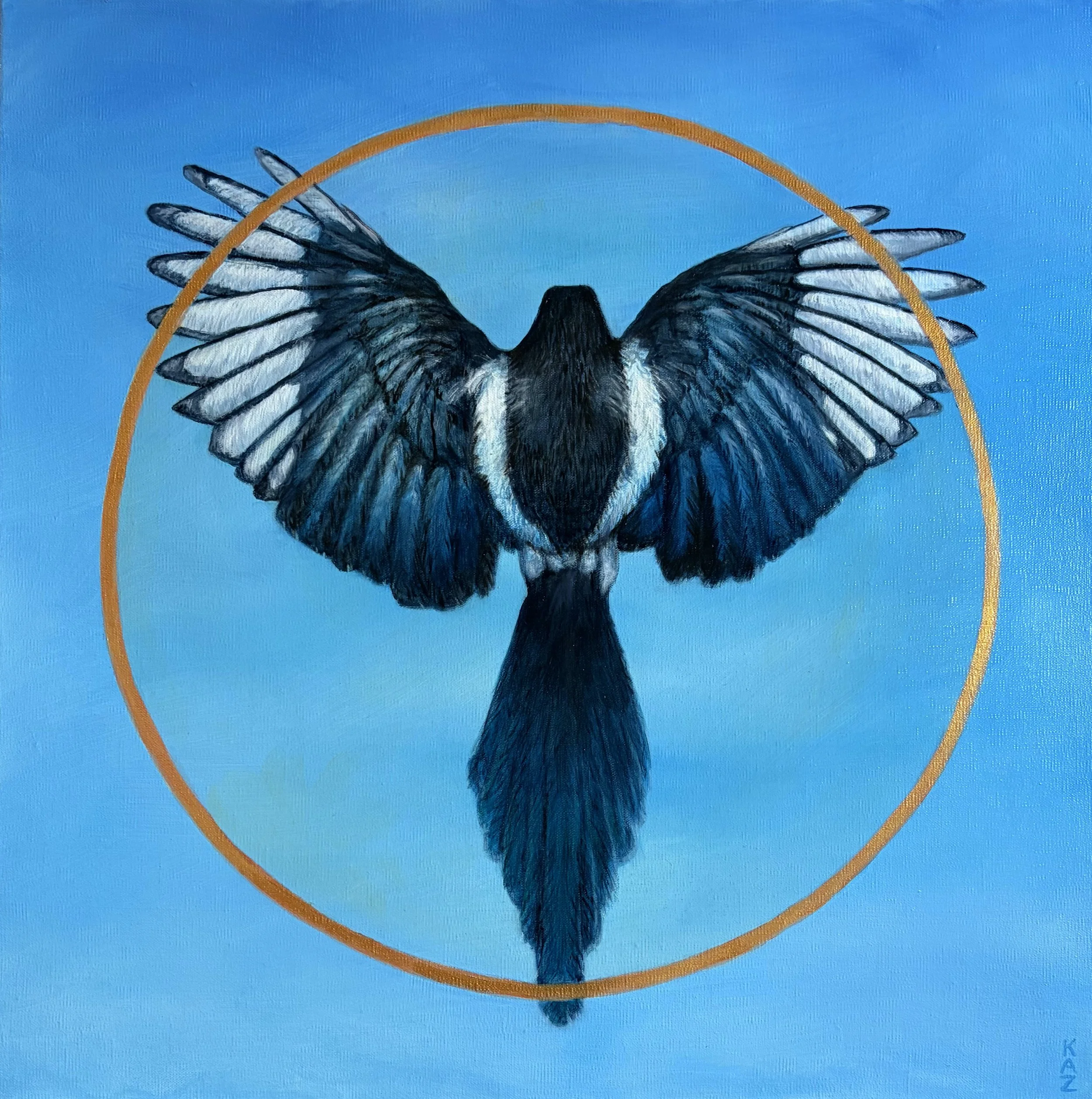 Magpie Supreme 11"x14" oil on canvas - SOLD