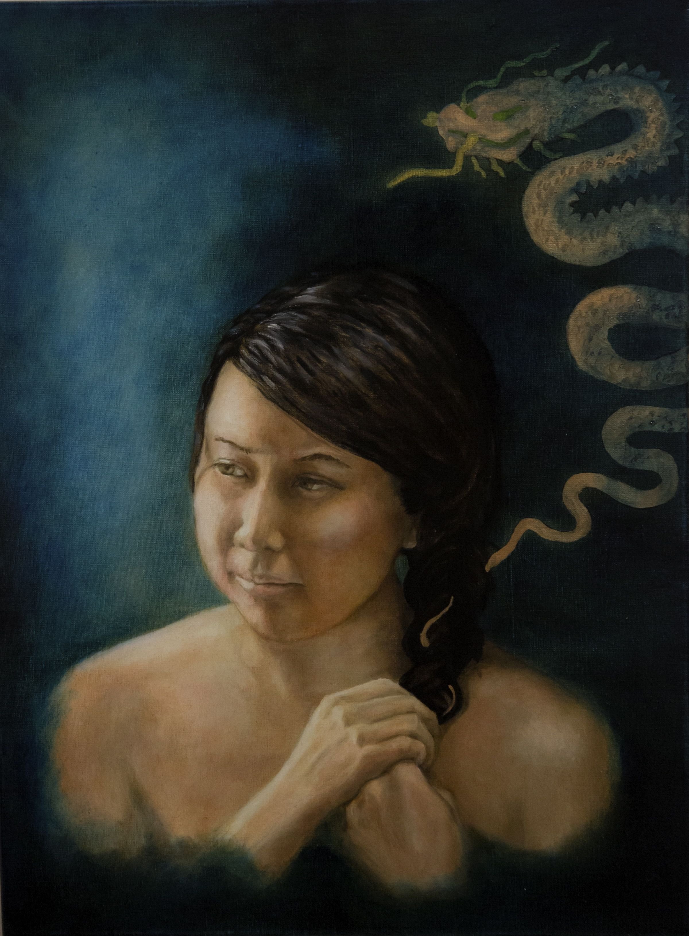 The Braid 18"x24" - Oil on canvas
