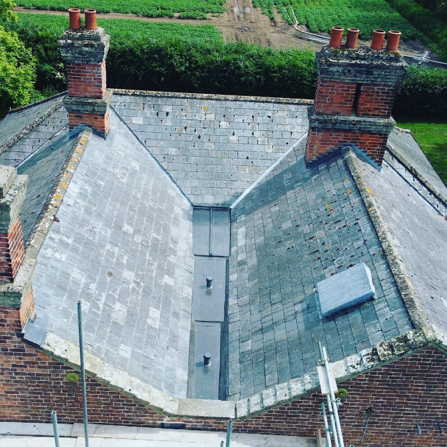 Another job completed off the list, those code 8 gutters finished with lead vents made up and welded to the gutters to allow air flow in the roof, internal chimney flashings redone and slated back in for many for years to come.📞07983131947 #leadwork