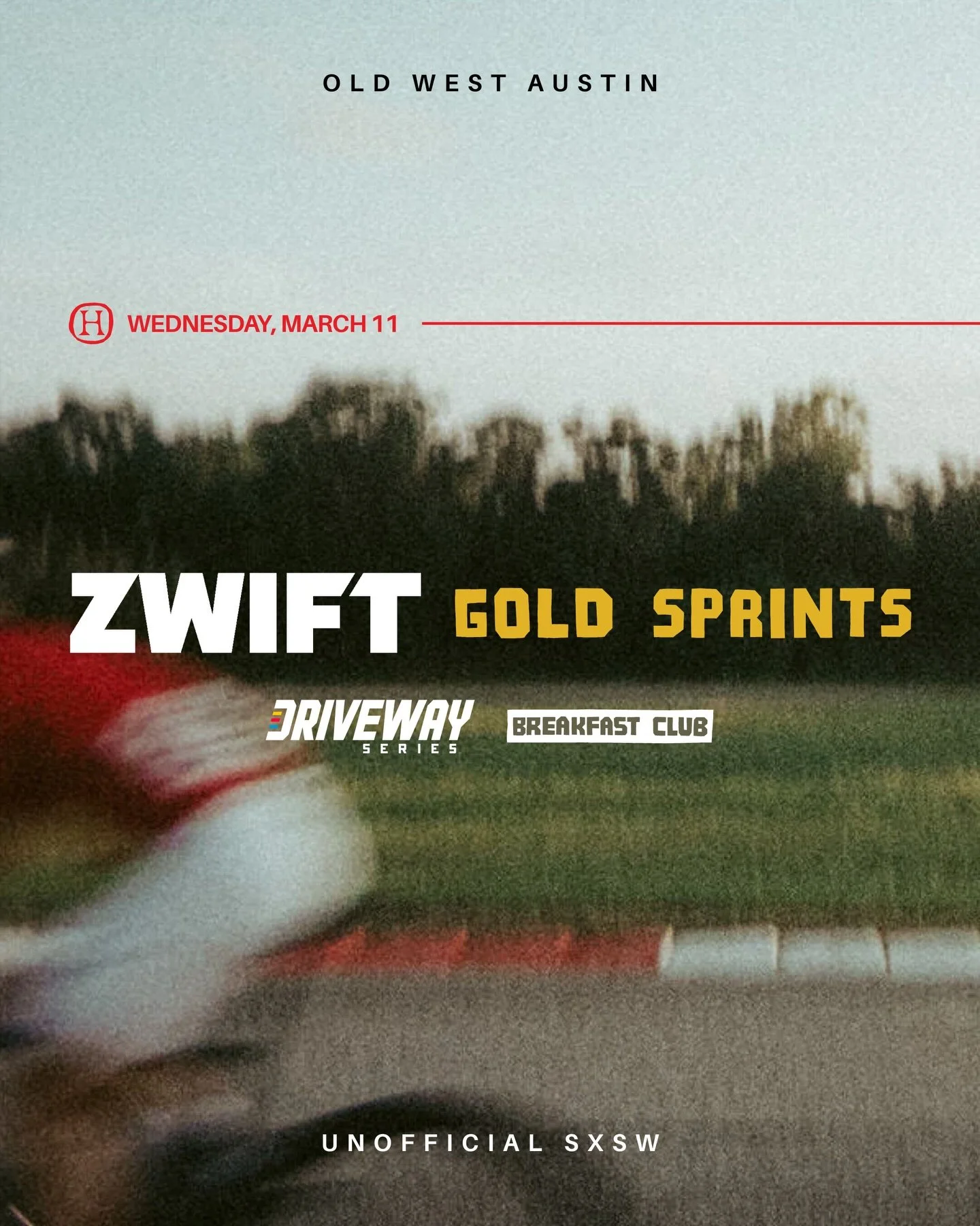 WEDNESDAY @ 6:00 PM! GOLD SPRINTS in Old West Austin. Location to be announced by RSVP (link in bio)

@gozwift / @drivewayseries / @breakfastclubatx 

Heats of all-out indoor efforts on ZWIFT RIDE bikes to try to claim the title of Austin&rsquo;s Fas