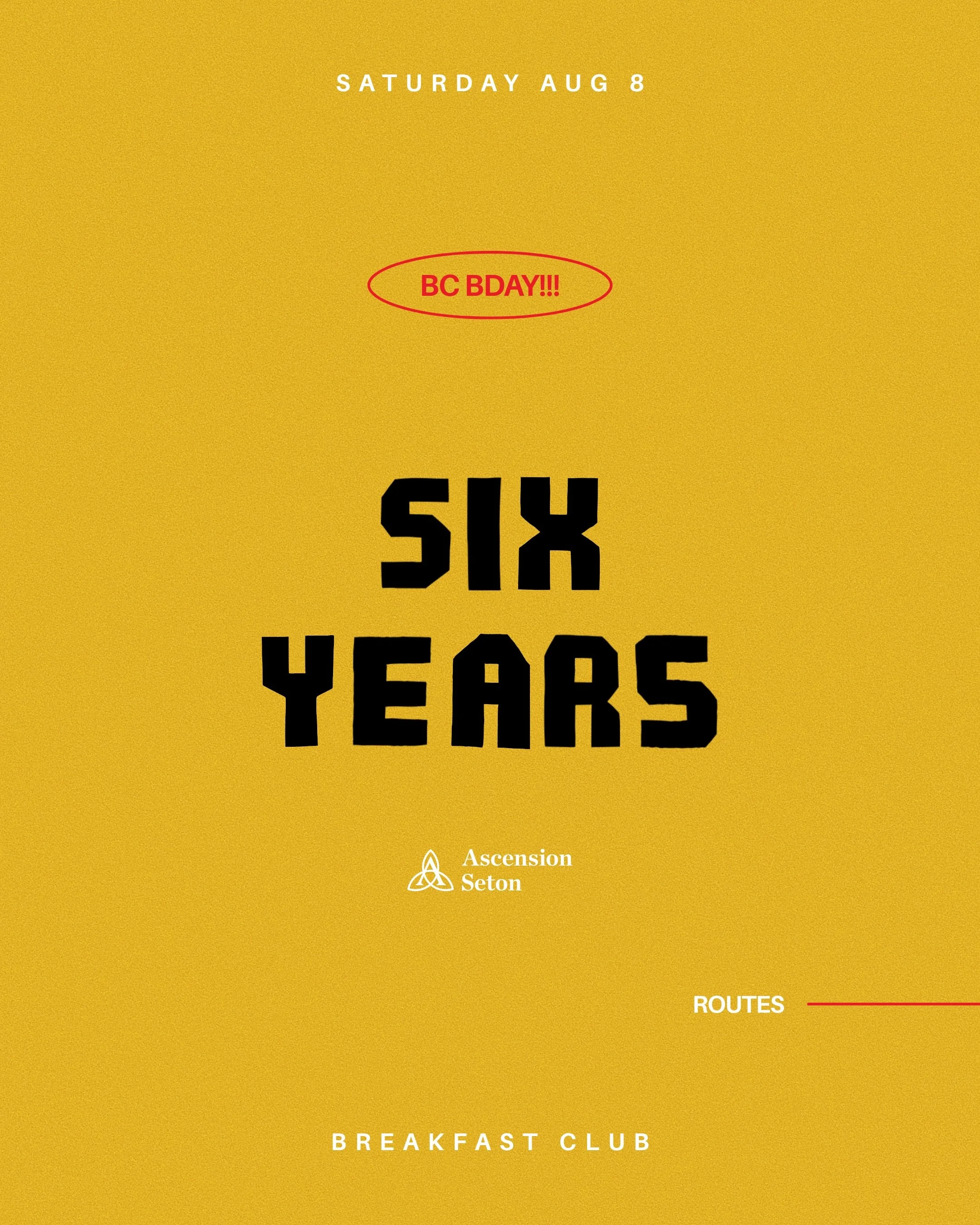 SATURDAY / 8:00 AM: @central.machine.works for SIX YEARS OF BC! It&rsquo;s our birthday weekend, and we&rsquo;ll celebrate accordingly 

Southwest Shuffling before coming back for birthday cake (A LOT OF CAKE), tunes from DJ @grossyall, and an added 