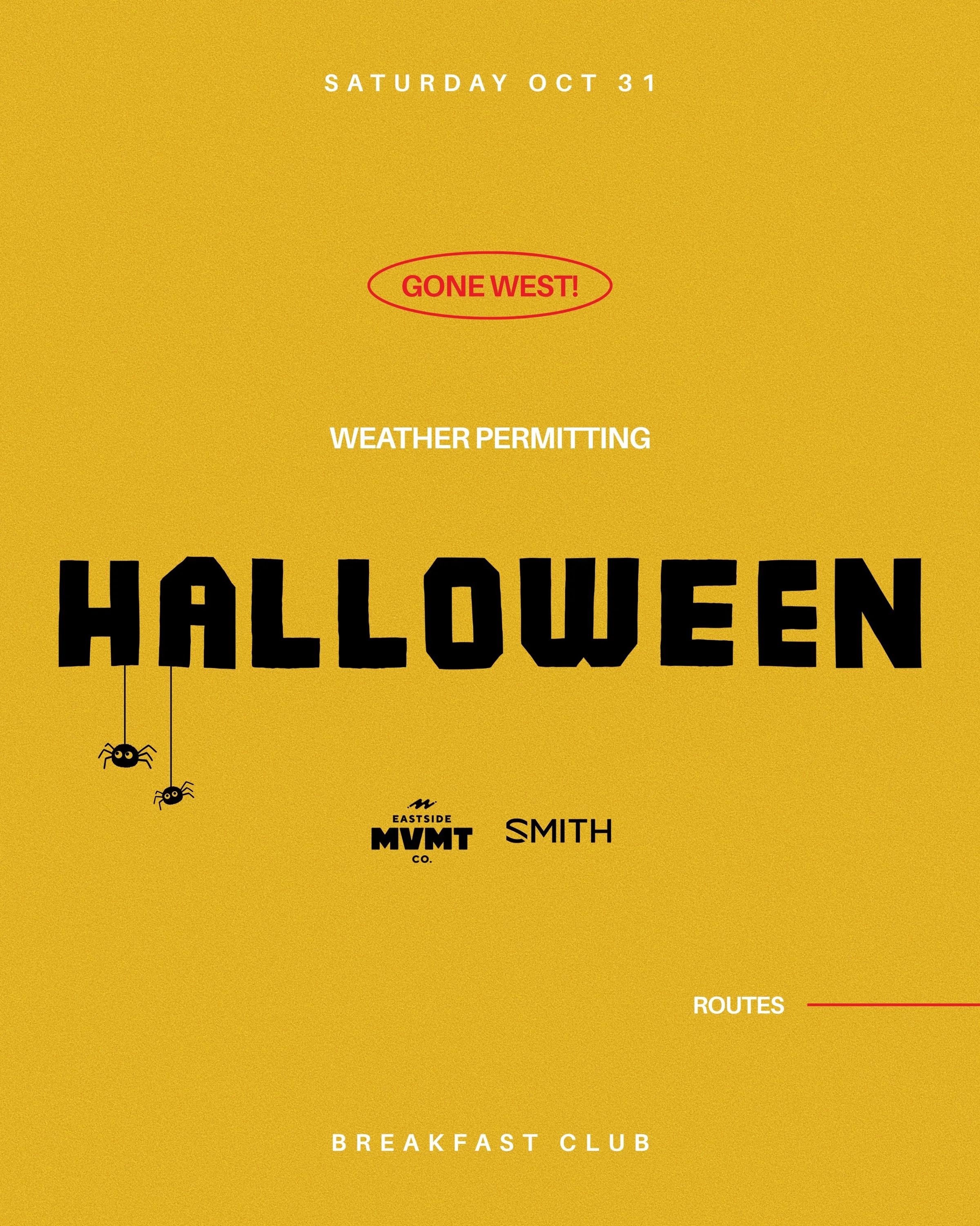 SATURDAY / 8:00 AM: @central.machine.works on Halloween morning. WEATHER PERMITTING we&rsquo;re dressin&rsquo; up and headed west 🤞

**We&rsquo;ll update here &amp; on Strava if we make any changes due to weather. And if you&rsquo;re dressing up, ma