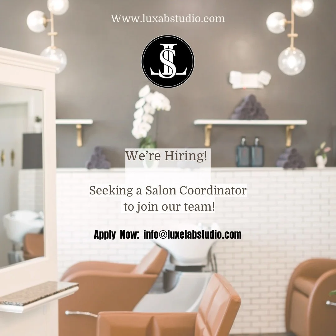 Attention LUXE Queens ! 
We are currently seeking a highly skilled and dedicated professional to join the LUXE Lab Studio salon team for our Receptionist / Salon Coordinator position! 
Please submit your resume to info@luxelabstudio.com and apply tod