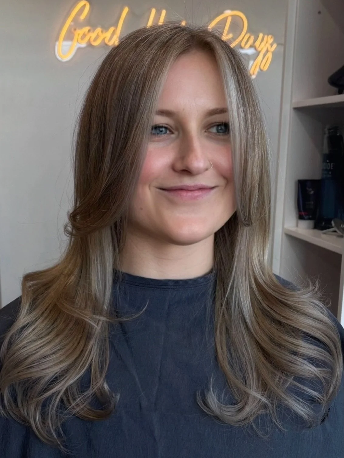 Soft grey blending for a seamless, sophisticated finish. Cool tones, soft dimension, and an effortless bouncy blowout. 

Stylist: @hairbyemily.sullivan 

#TheLuxeStandard #BostonHairstylist #Greyblending #colorspecialists