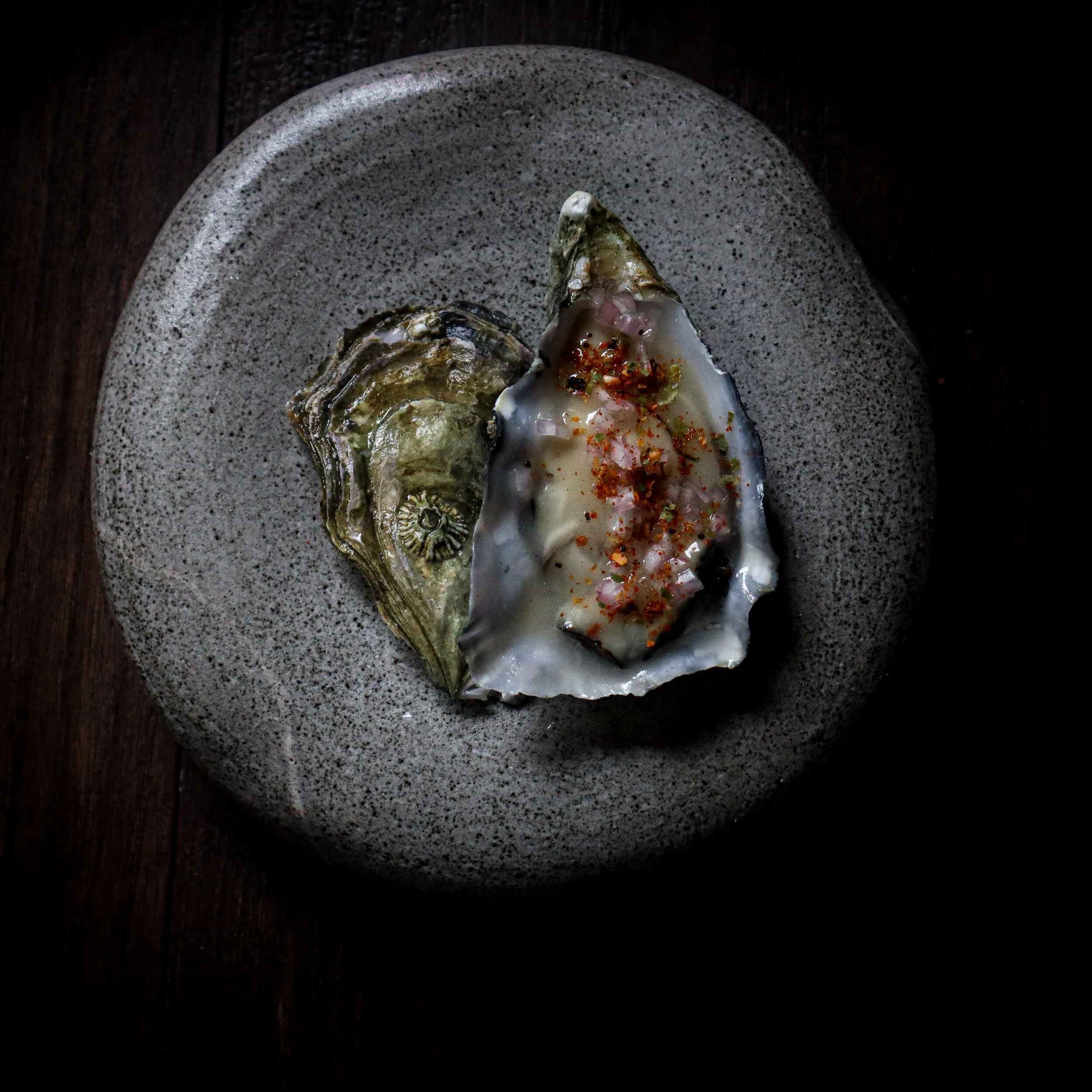 Oysters with champagne butter sauce 