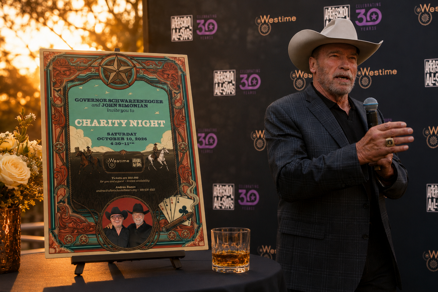 Arnold Schwarzenneger Westime Charity Night