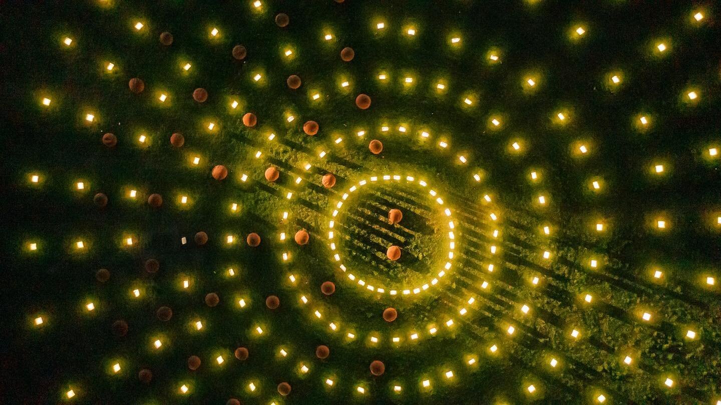 It&rsquo;s been a month since Mela, but I&rsquo;m still awestruck by this gorgeous, captivating shot @marieskerlphoto captured from her drone of our opening night meditation. 🧘🏻&zwj;♀️ 🤩 I might just have to print it out and hang it up!

#melaretr