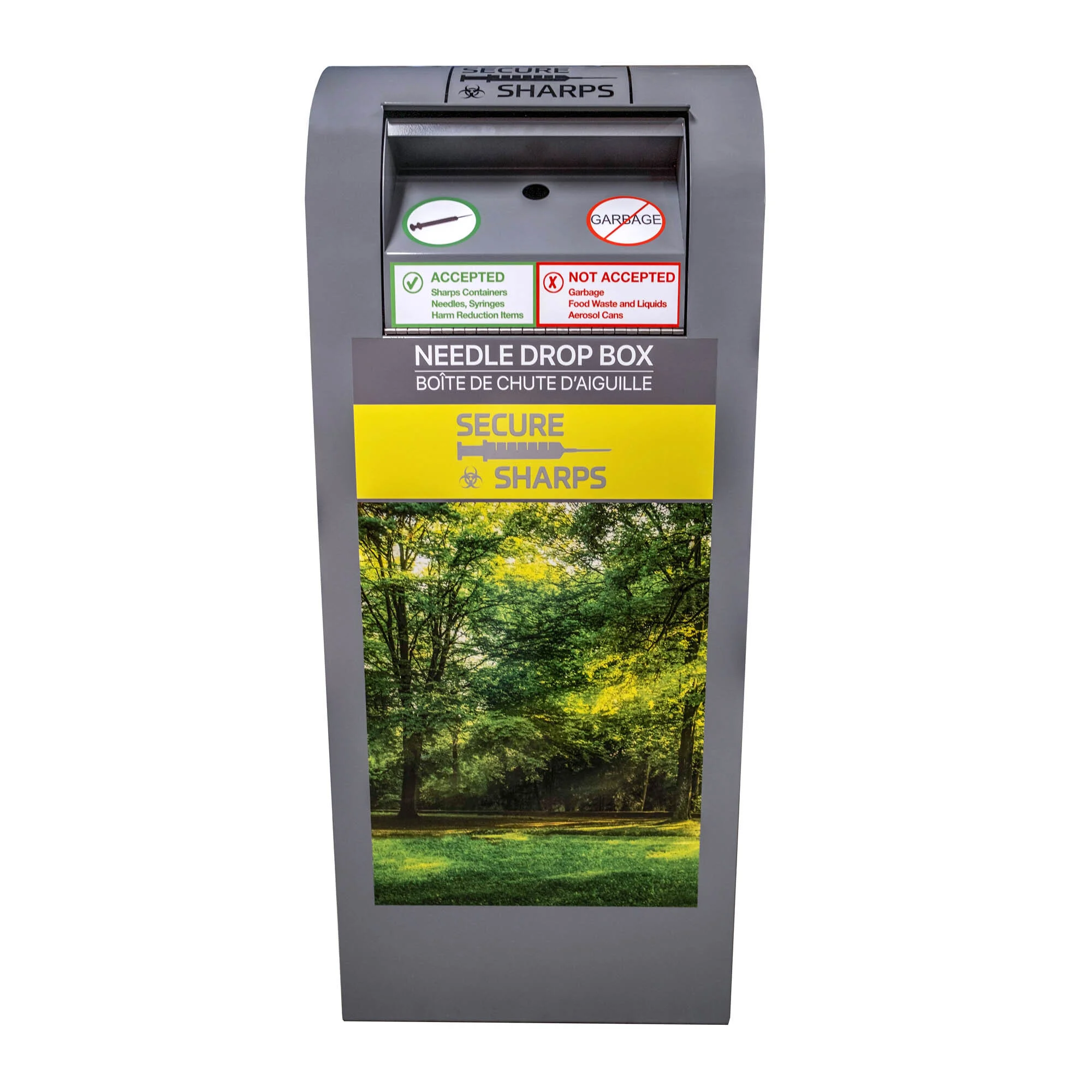 Sharps Kiosk 3.0 Needle Drop Box — SECURE SHARPS