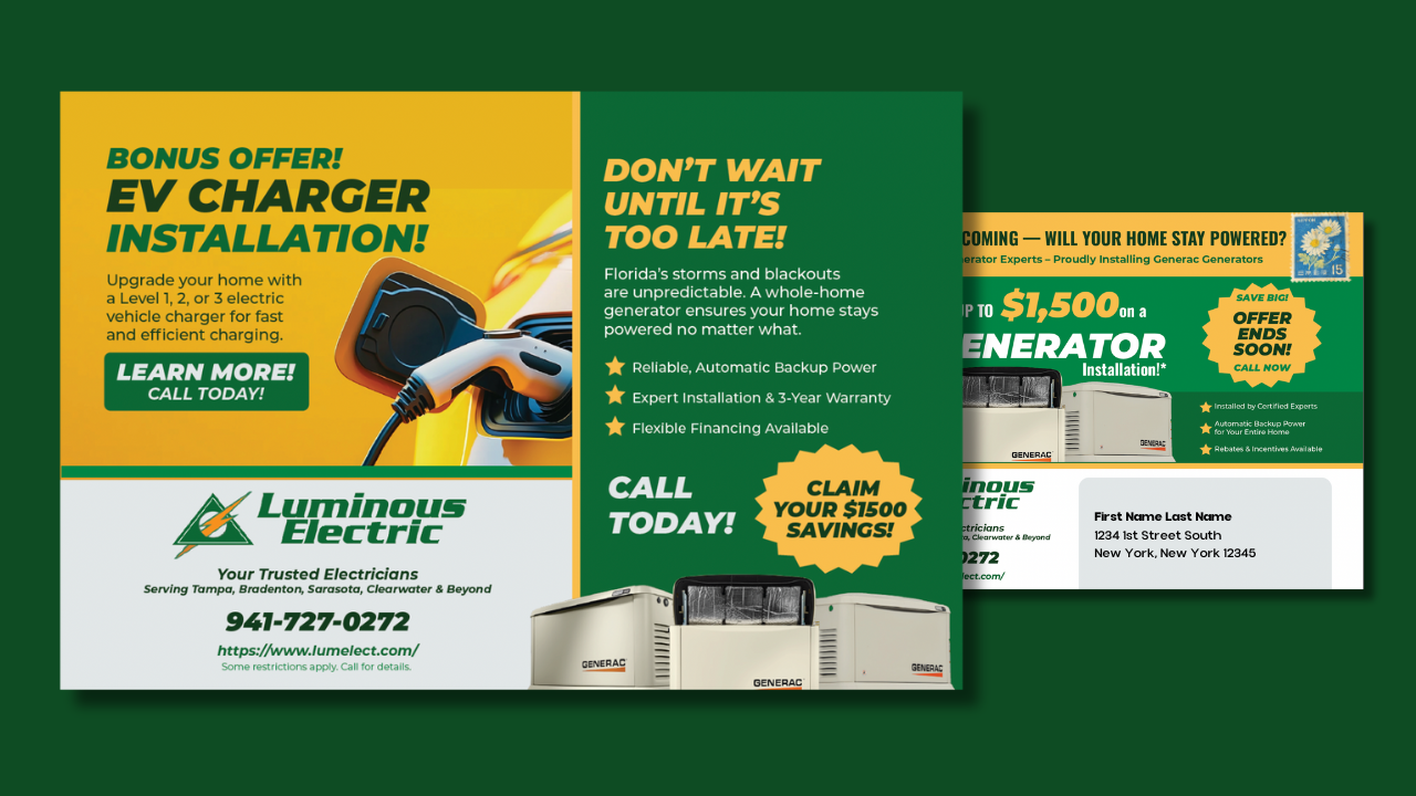 Luminous Electric – Direct Mail Design