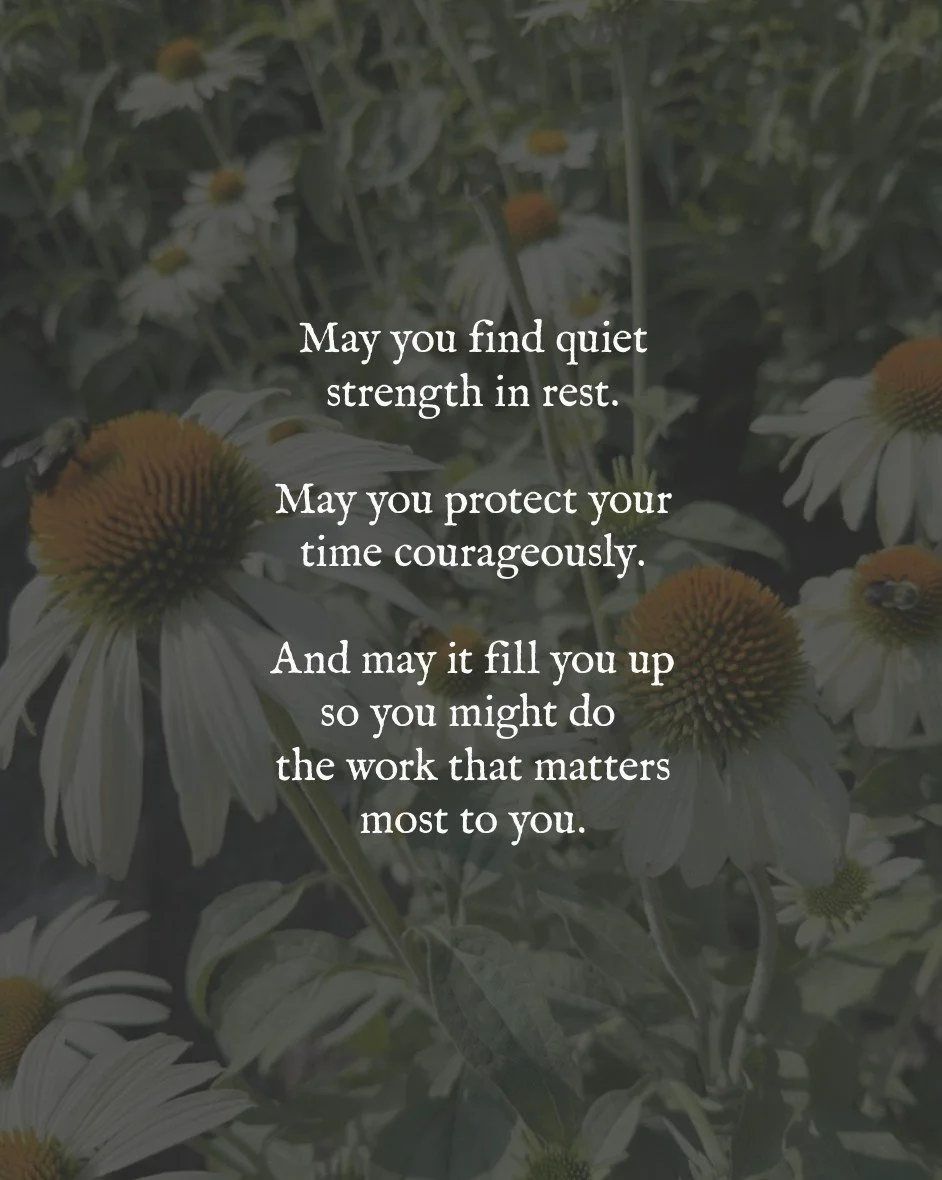 These words are the heartbeat of the new collection I'm working on, and my latest blog post: Rest as Resistance.⁠
⁠
✌🏼
With love,⁠
Sarah K