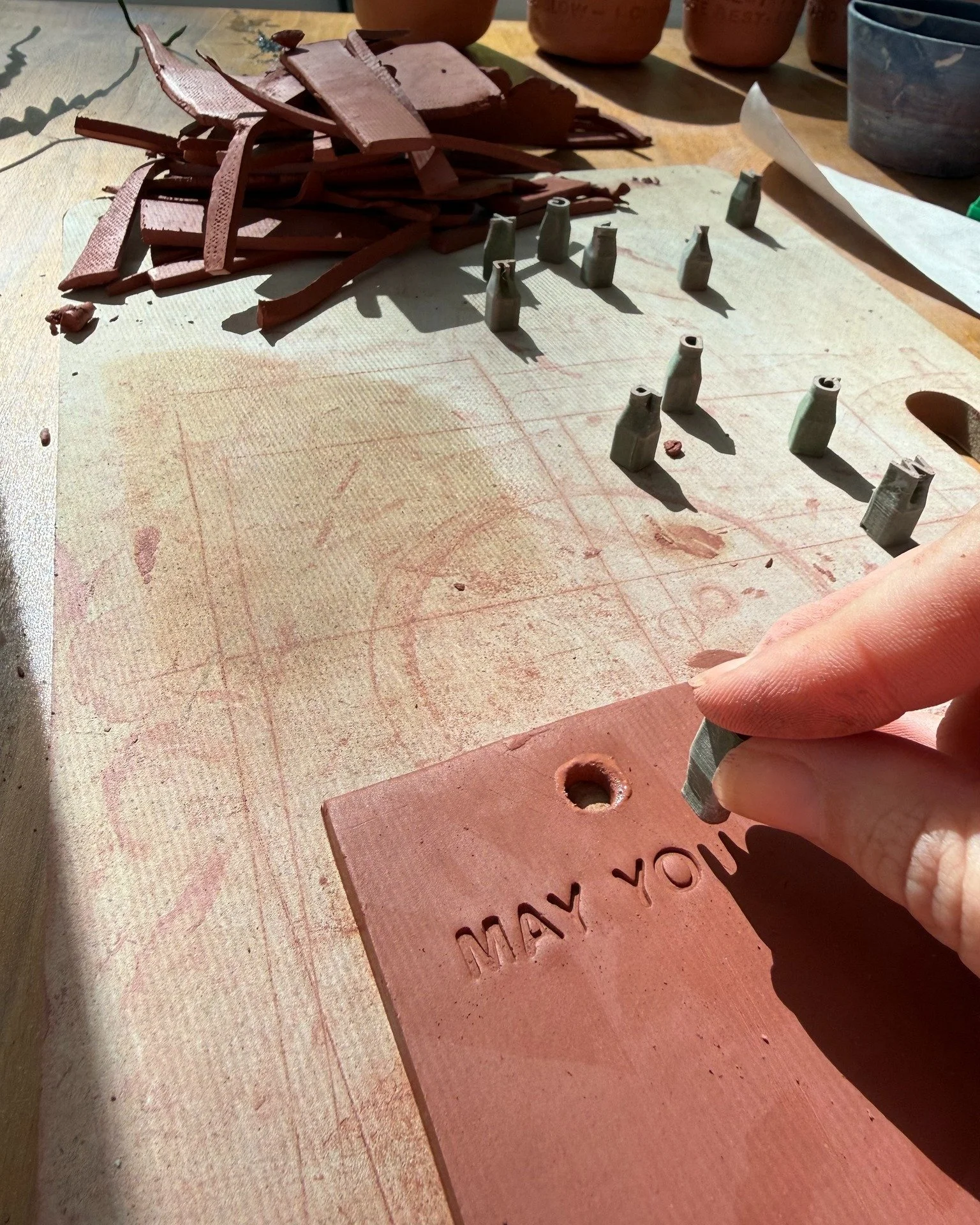 There&rsquo;s a rhythm to making: press, lift, breathe, repeat.

Letter by letter: &ldquo;May your life be rooted in the quiet power of rest.&rdquo;

Every piece carries that pause with it - the stillness it was made in.

🌿 The Sanctuary Collection 