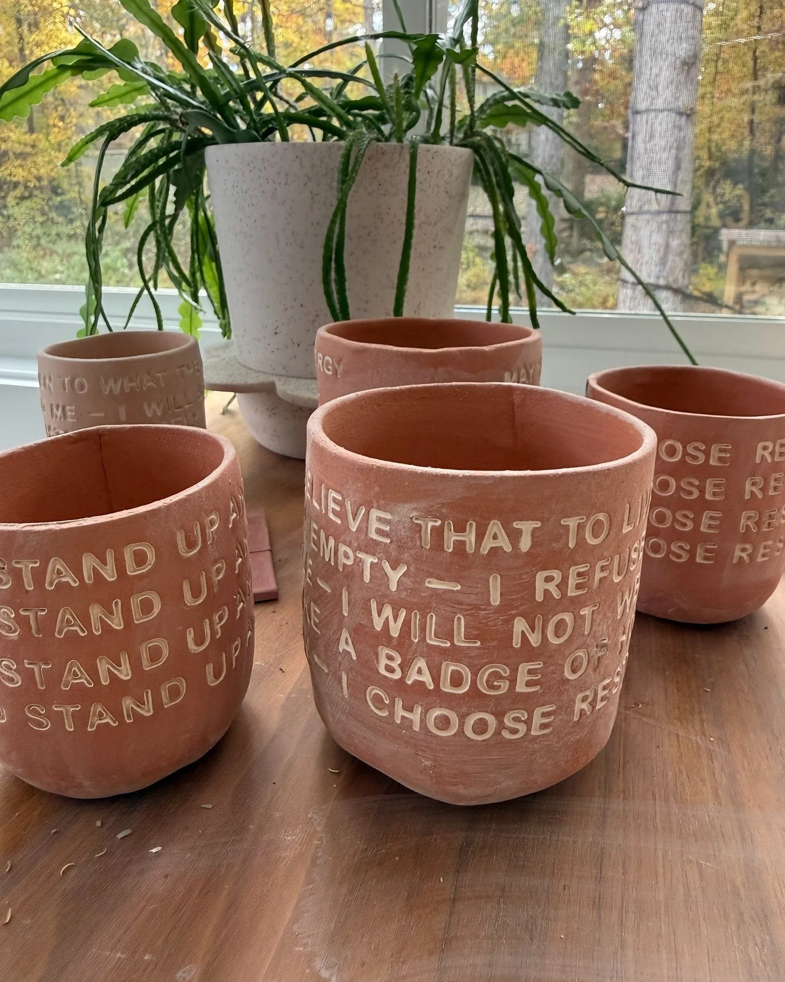 Before The Sanctuary Collection is released, I want to pause here, in the making.

The carving. The clay. The words that found their shape through slow mornings and quiet afternoons.
Each piece began as a benediction, written to remind us to return t