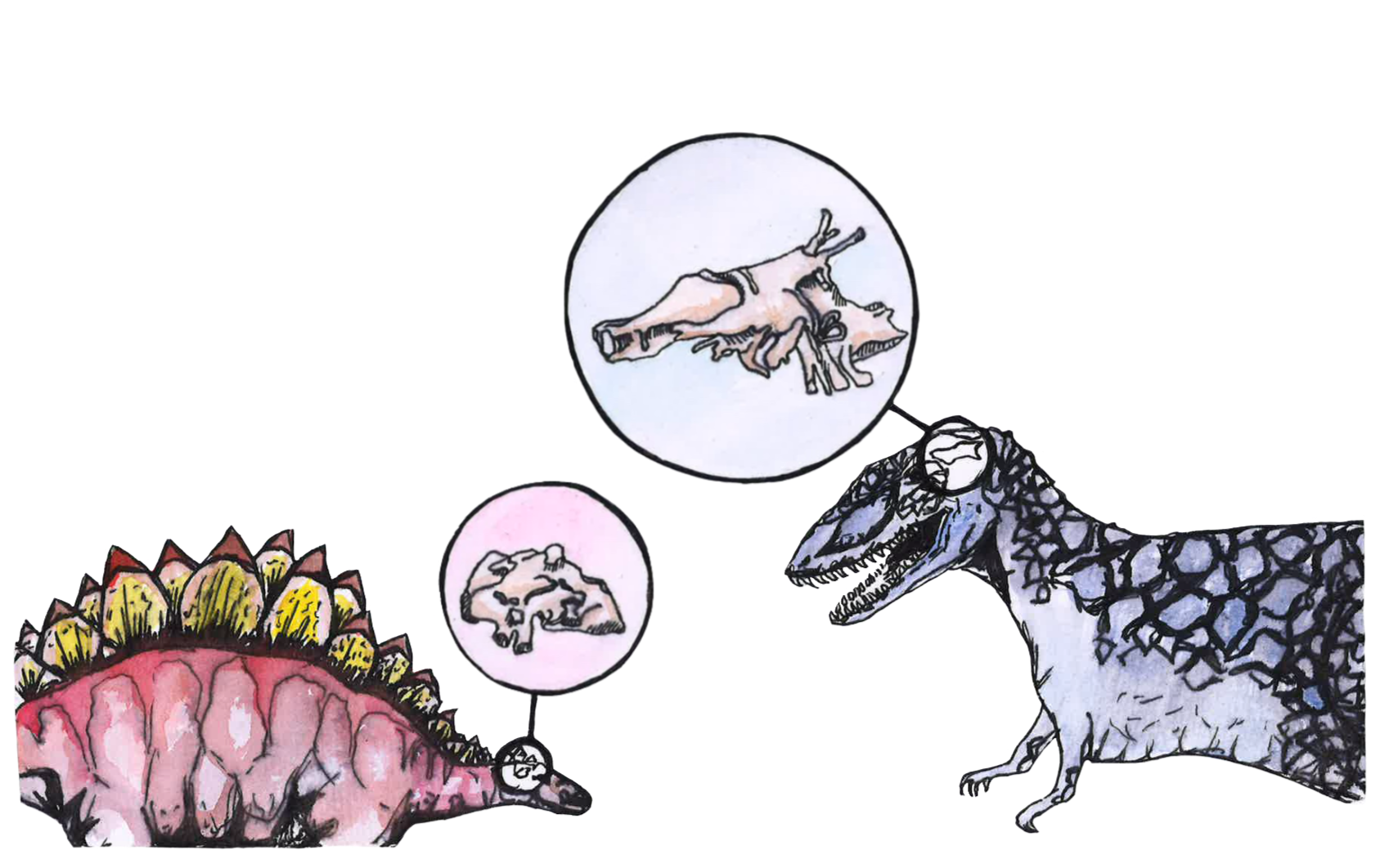 Art by Anna McFadden, “Dinosaur Cognition: Not Set In Stone”
