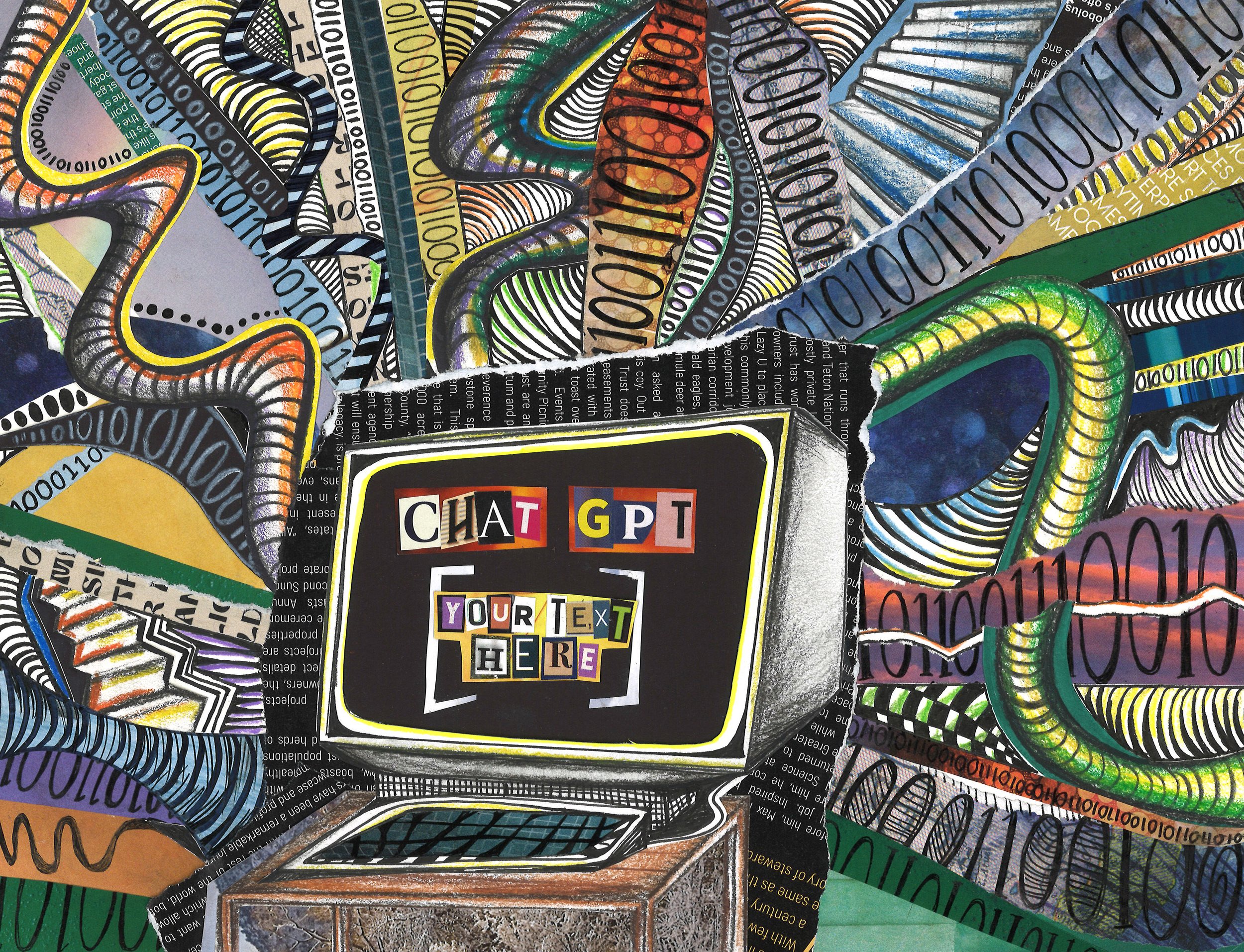 Art by: Maddie Turner, "From Computational to Cognitive: ChatGPT and Natural Language Models"