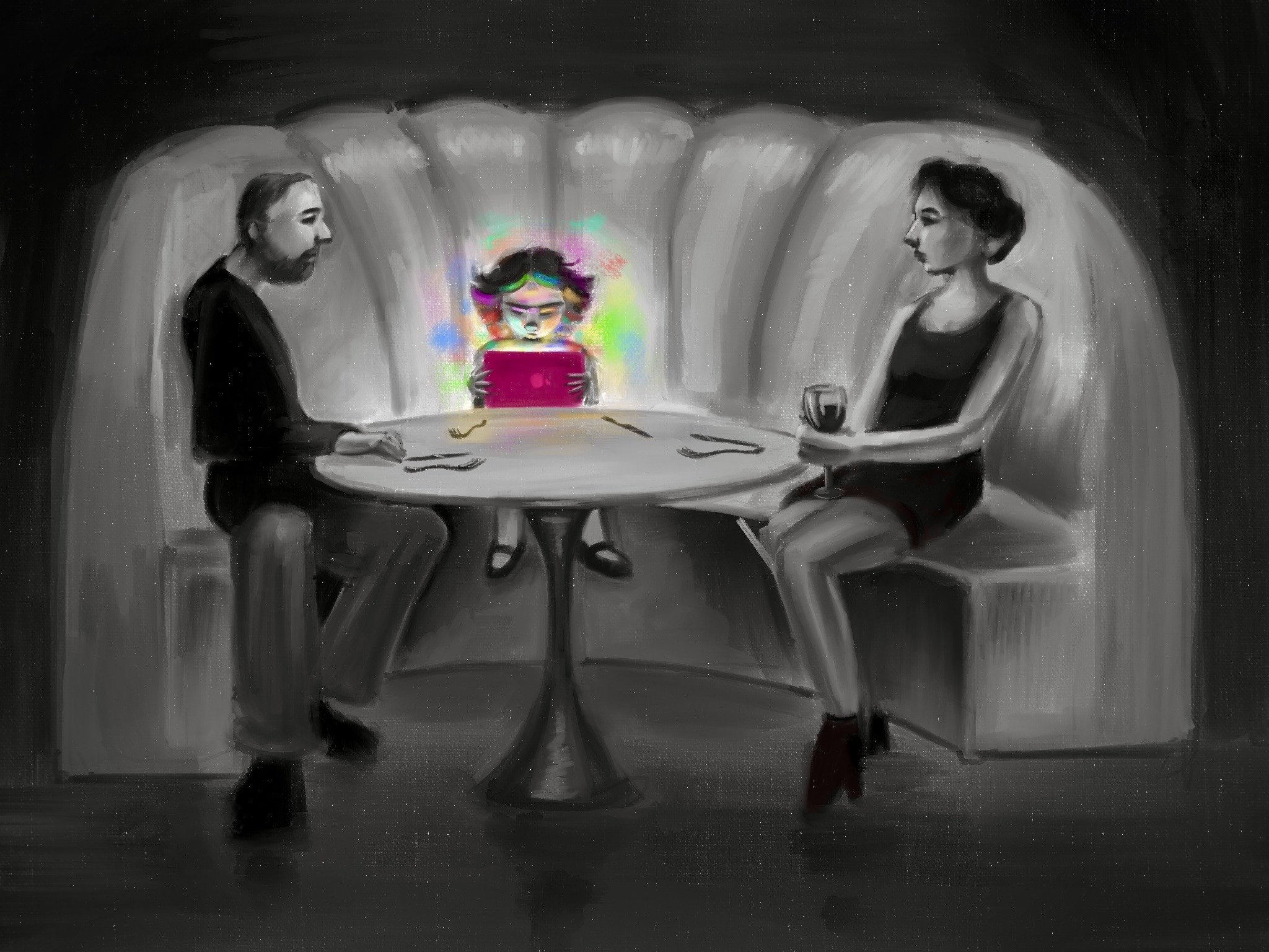 Art by Zoe Stiefel, “Ipads, Play, And Plasticity: How Digital Media Affects Young Brains”