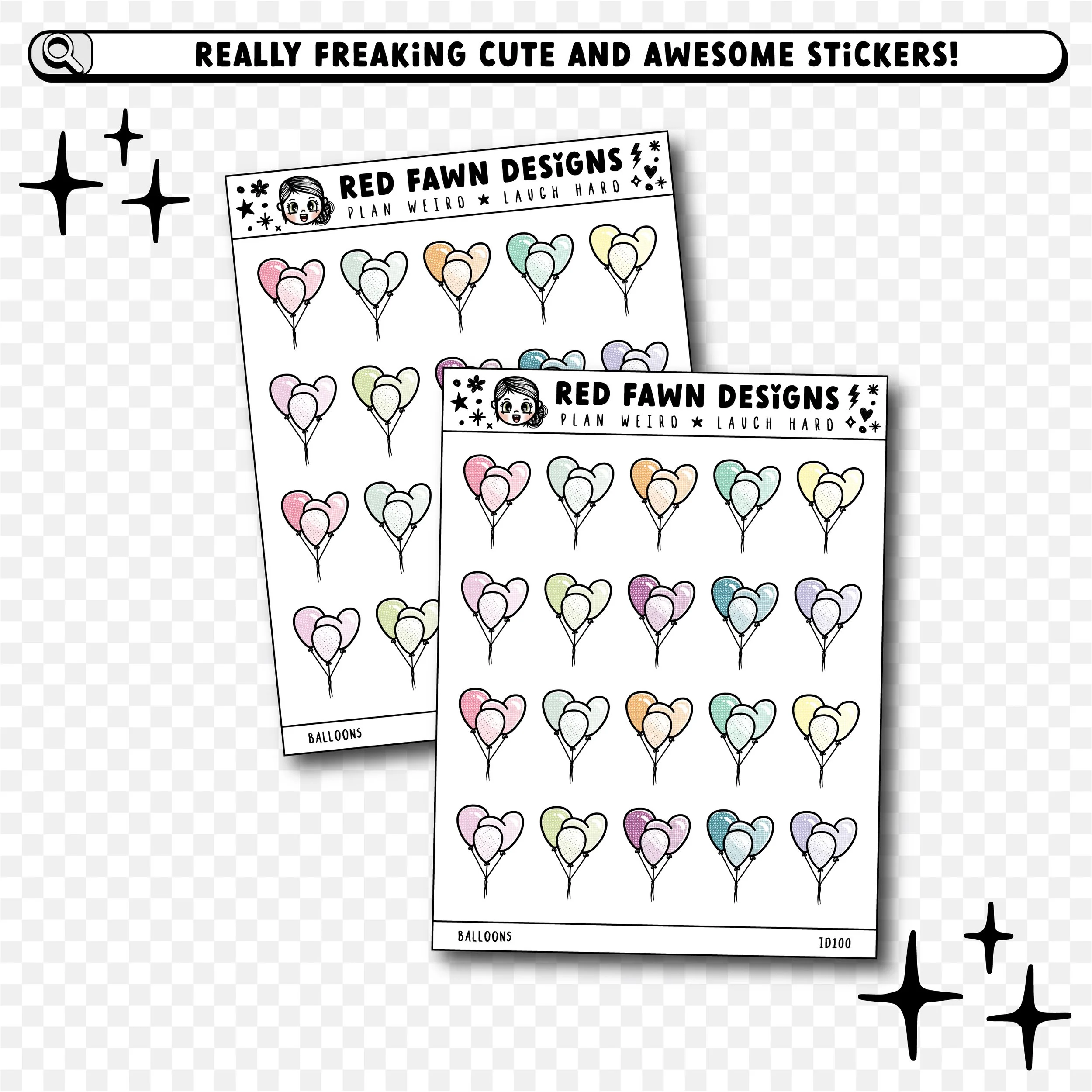 Icons and Doodles - Birthday Balloons