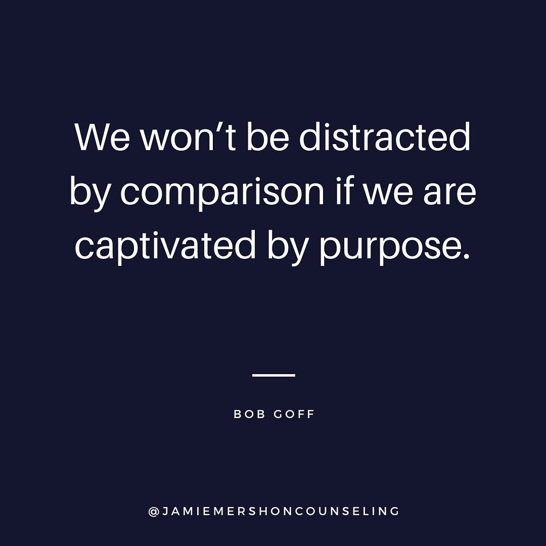 Comparison is a thief of joy and contentment. 

So what do you do to stop living out of comparison? Shift your thinking. It is easy to become both judgmental and find yourself lacking when you continually compare yourself to others. Find the purpose 
