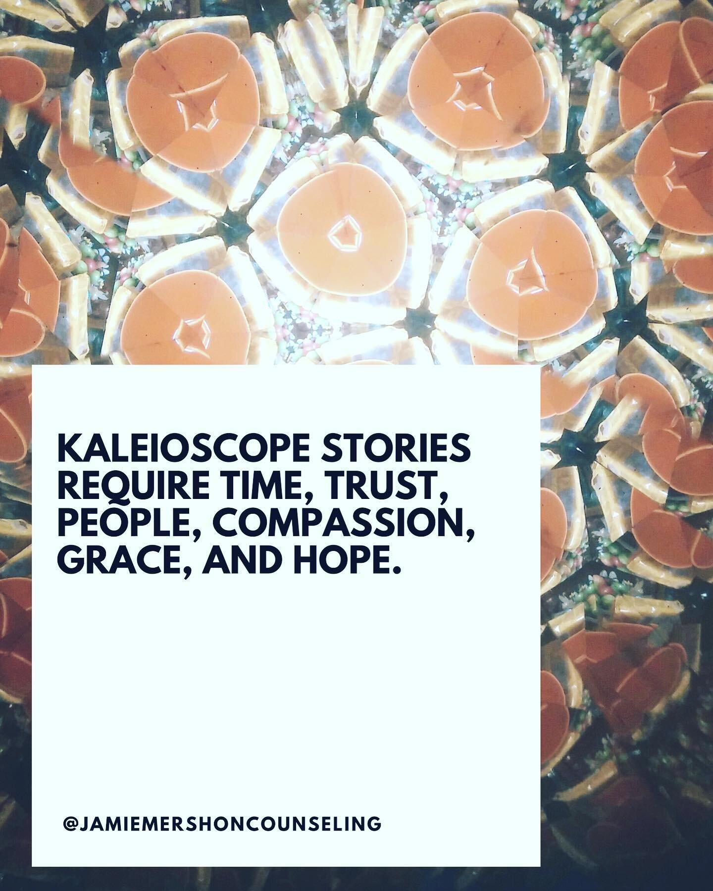 ****I&rsquo;m so glad I can spell🤣...too late to change the misspelling on my main post pic but such is life🙈🤓 mistakes keep us humble and perfectionism is exhausting 🤣☺️****

Kaleidoscope stories are something we will all have in our life time. 