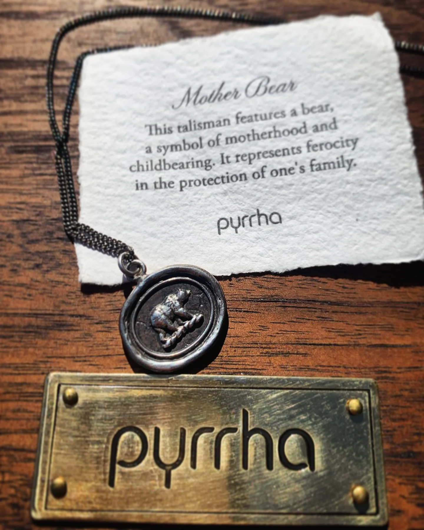 Pyrrha Mother Bear necklace on sale now until Mother&rsquo;s Day ❤️

Shop early and get this meaningful piece for Mom, Grandma, your group Mom friend, or whoever fits the vibe of caring &amp; protective influence in your life. 

We only have 1! Over 