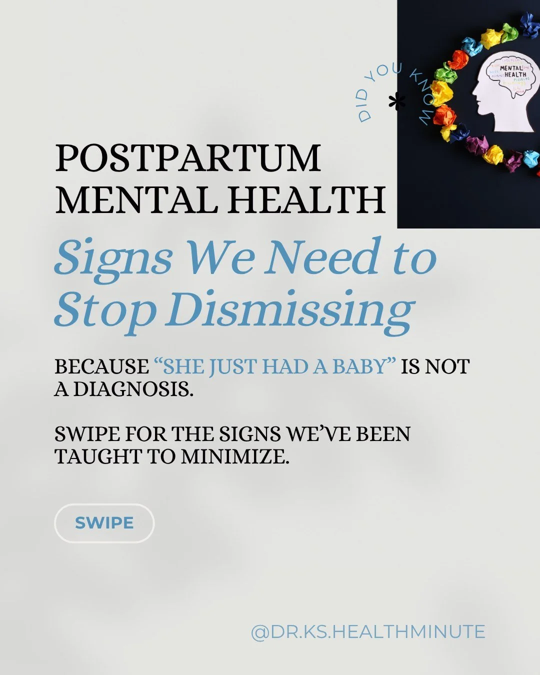 Postpartum mental health symptoms are too often brushed off as &ldquo;normal new mom stuff.&rdquo;

And yes, postpartum can be exhausting.

But exhaustion is not the same as despair.
Worry is not the same as panic.
Adjustment is not the same as feeli