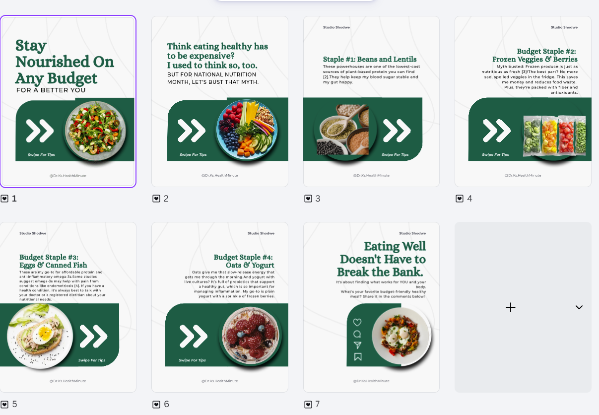Nutrition Awareness Month
Research translation • Campaign design • Canva